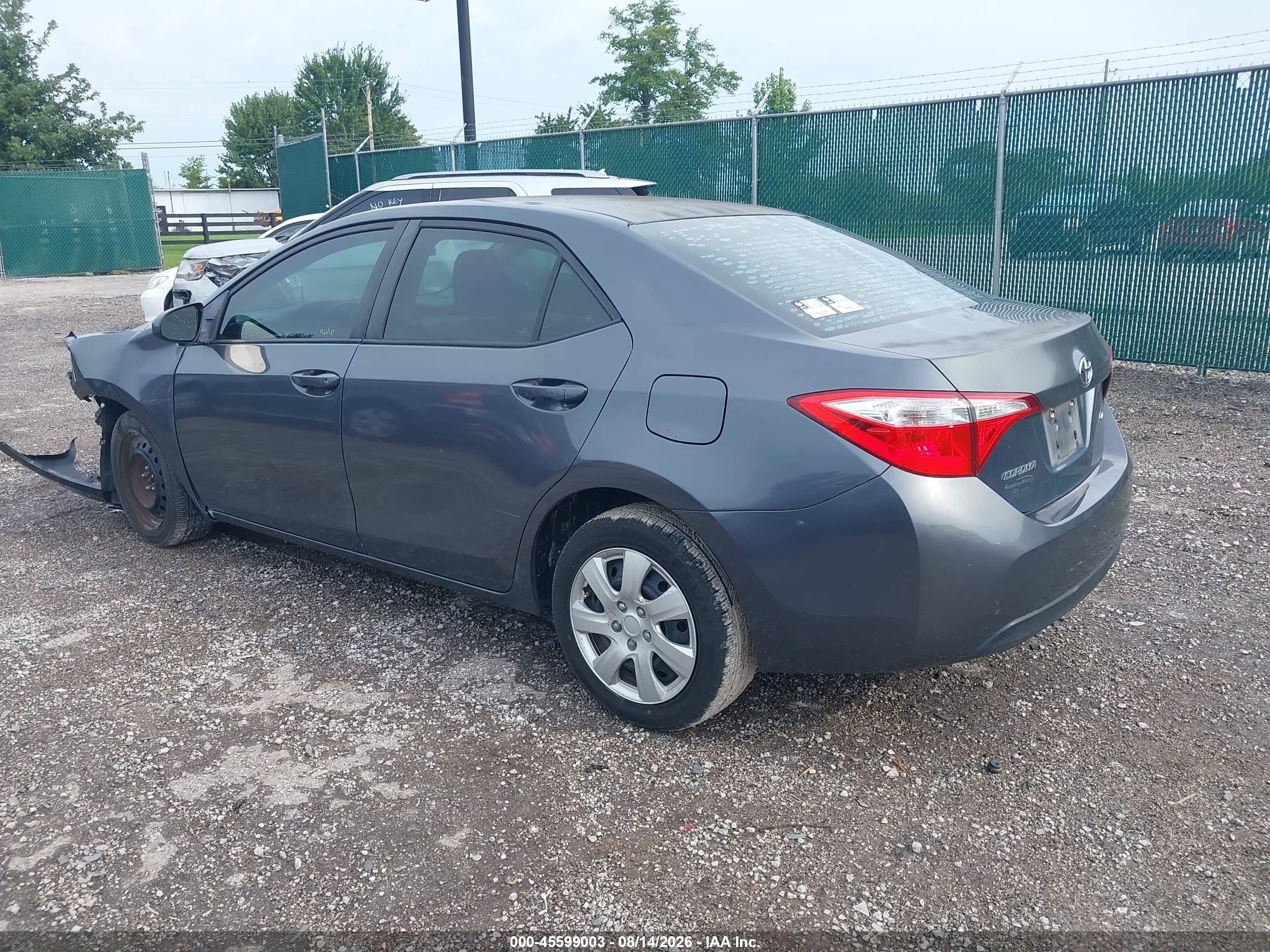 2014 Toyota Corolla Le Blue vin: 2T1BURHE7EC117881