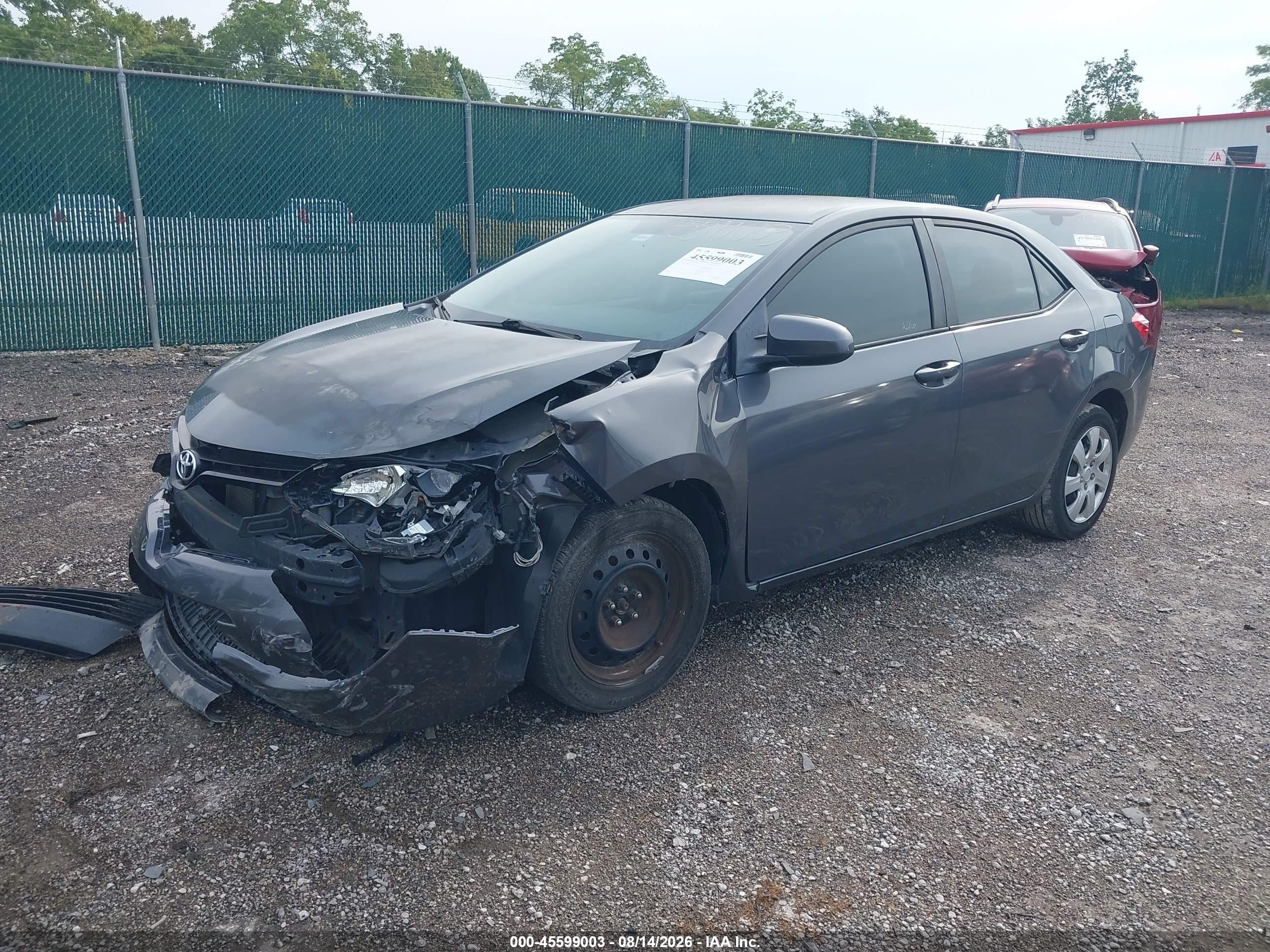 2014 Toyota Corolla Le Blue vin: 2T1BURHE7EC117881