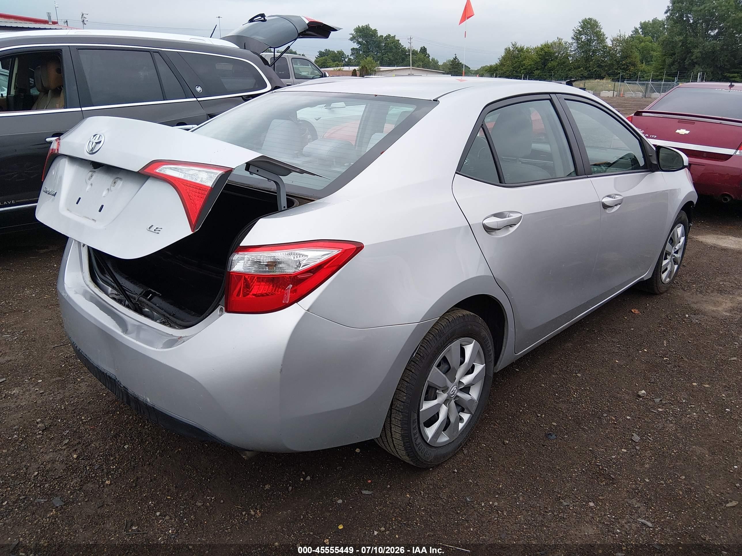 2014 Toyota Corolla Le Silver vin: 2T1BURHE7EC132445