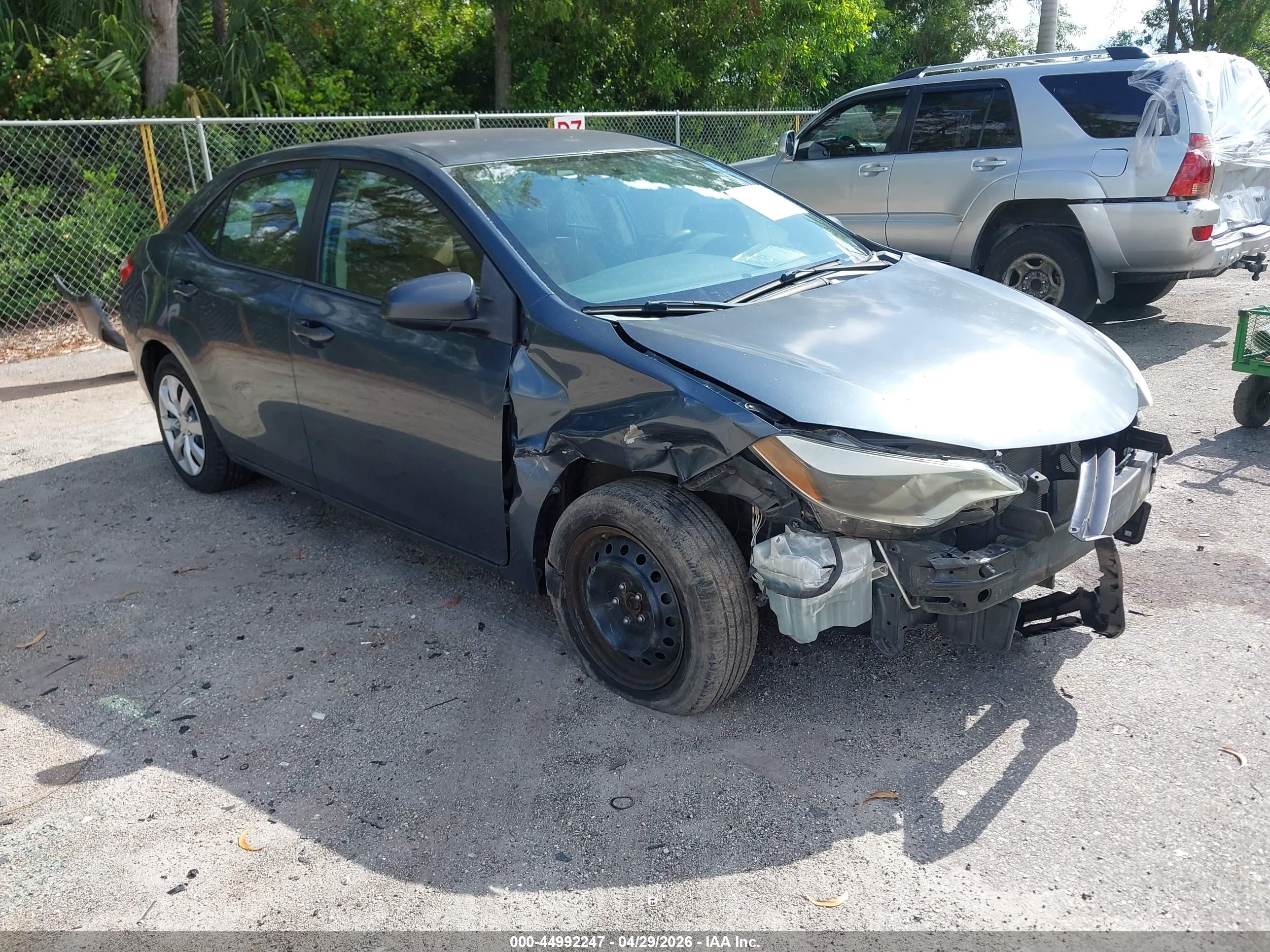 2014 Toyota Corolla Le Синий vin: 2T1BURHE7EC141548