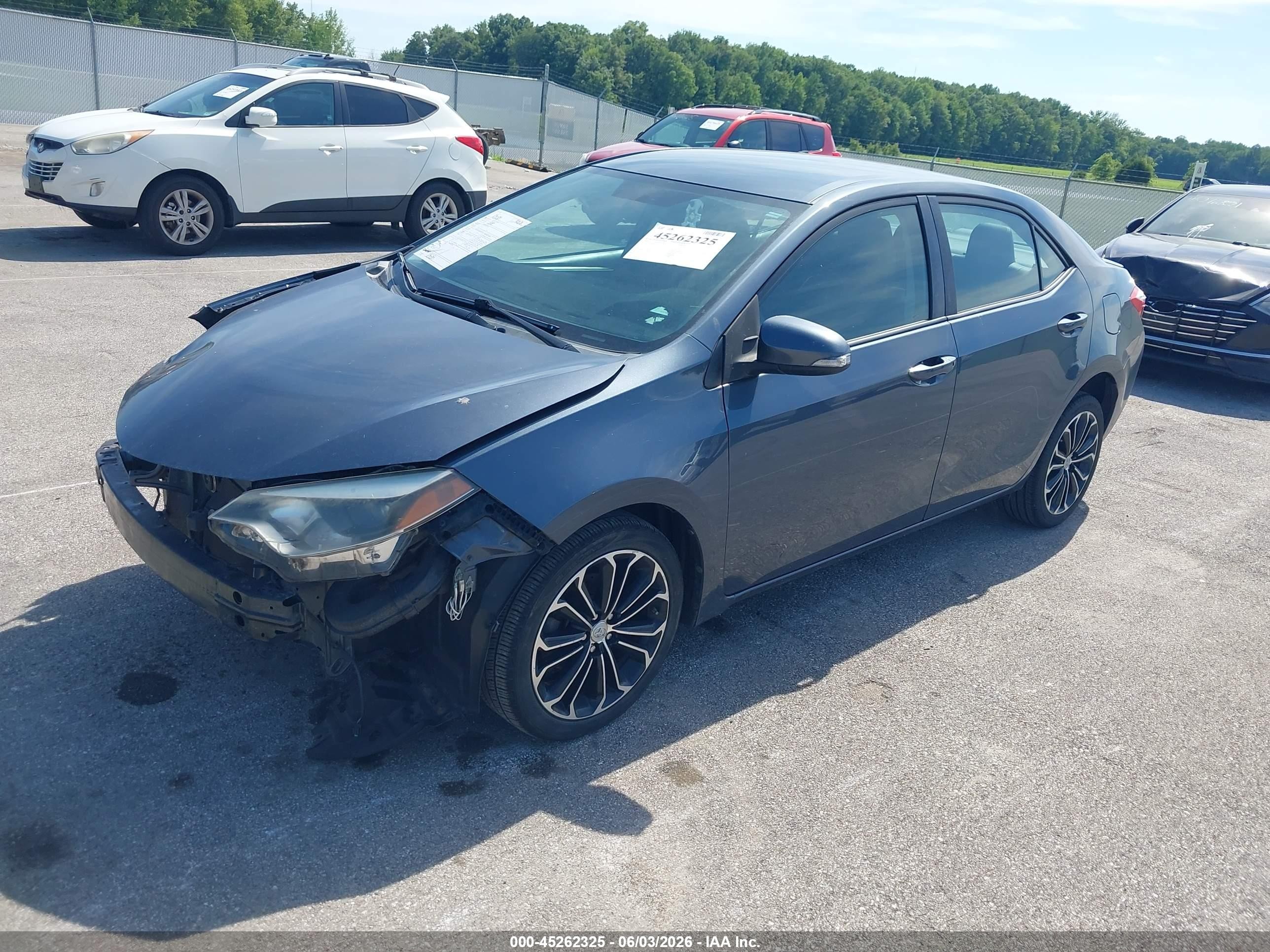 2014 Toyota Corolla S Plus Синий vin: 2T1BURHE7EC147172