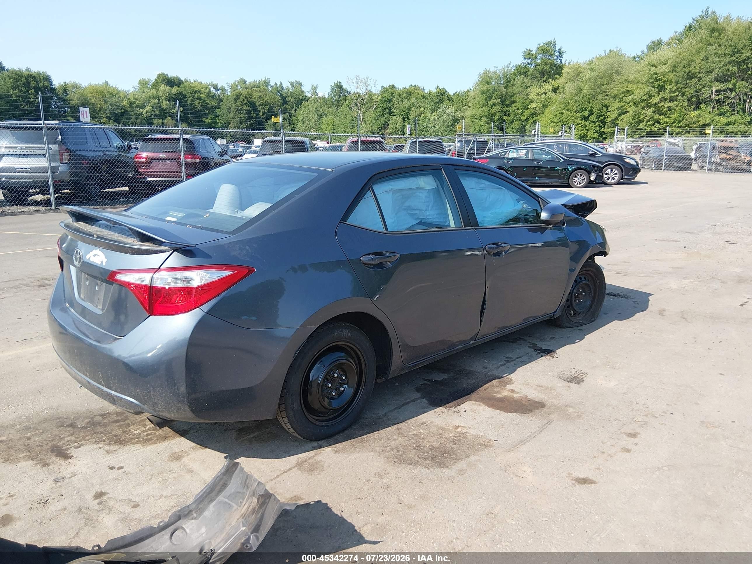 2014 Toyota Corolla Le Gray vin: 2T1BURHE7EC151917
