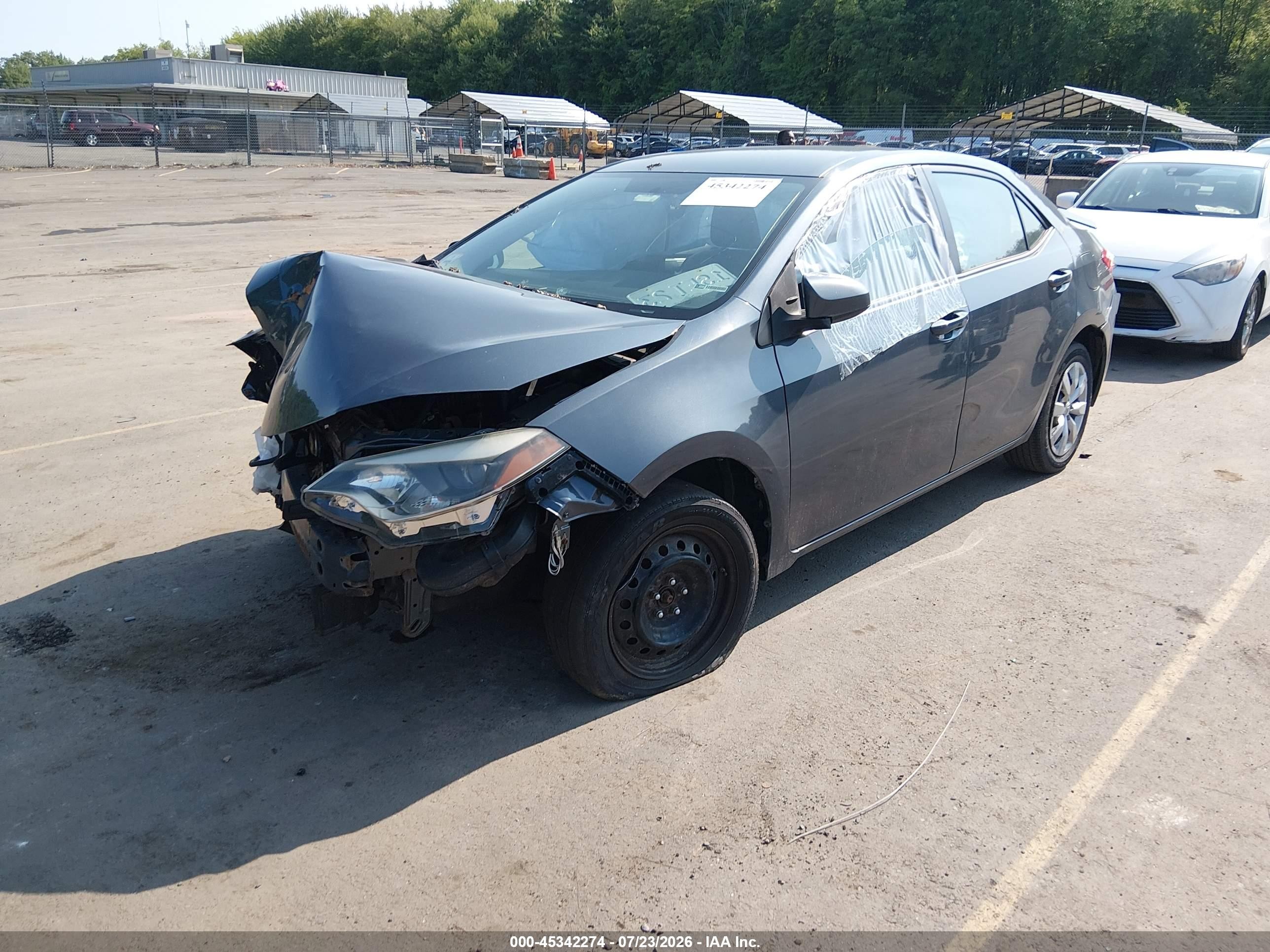 2014 Toyota Corolla Le Gray vin: 2T1BURHE7EC151917
