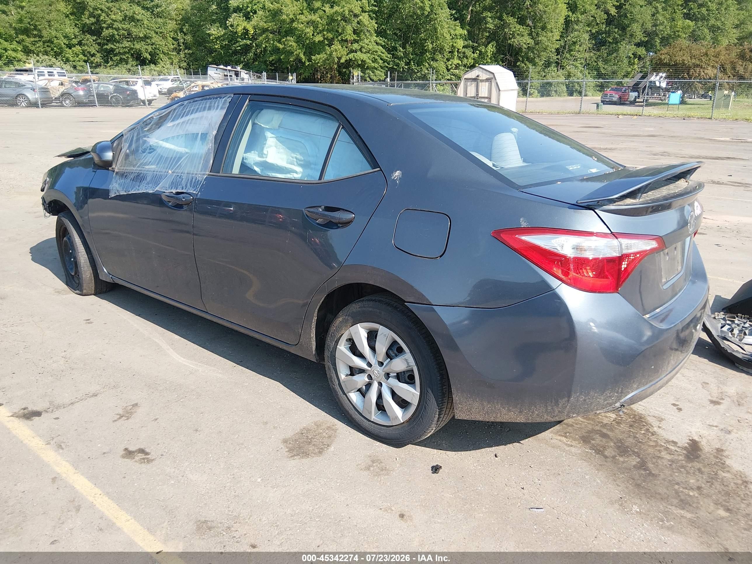 2014 Toyota Corolla Le Gray vin: 2T1BURHE7EC151917
