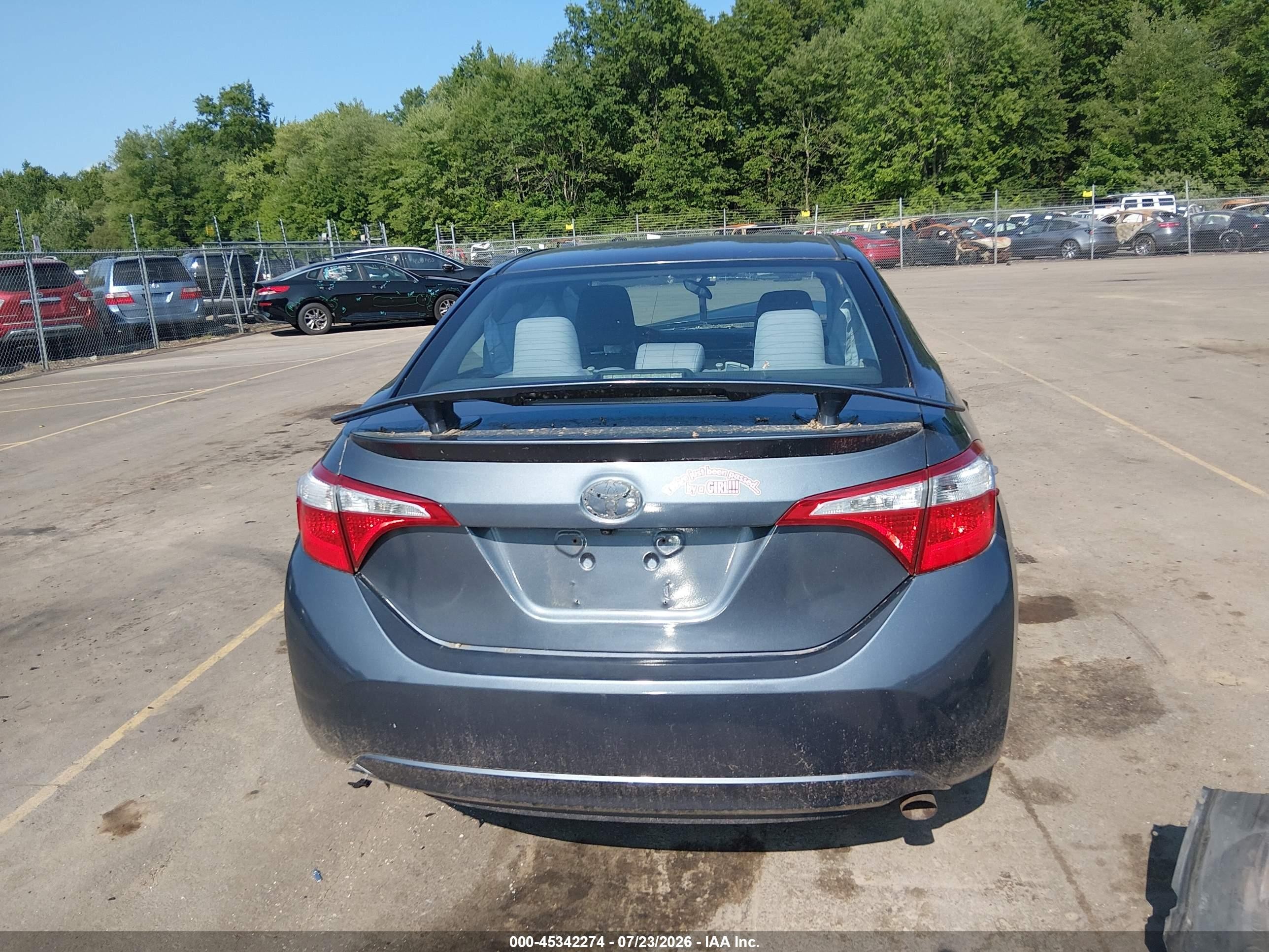 2014 Toyota Corolla Le Gray vin: 2T1BURHE7EC151917