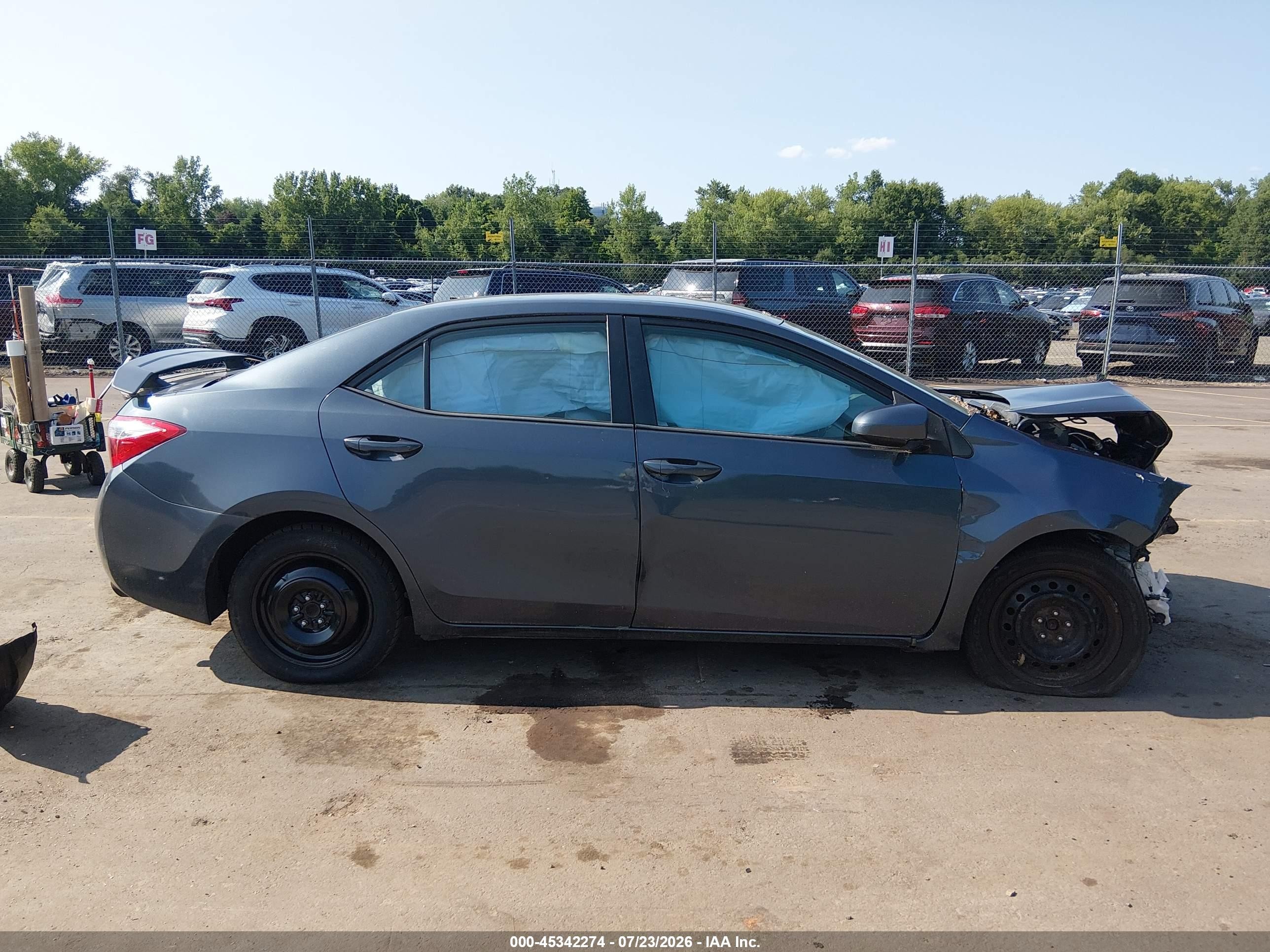 2014 Toyota Corolla Le Gray vin: 2T1BURHE7EC151917
