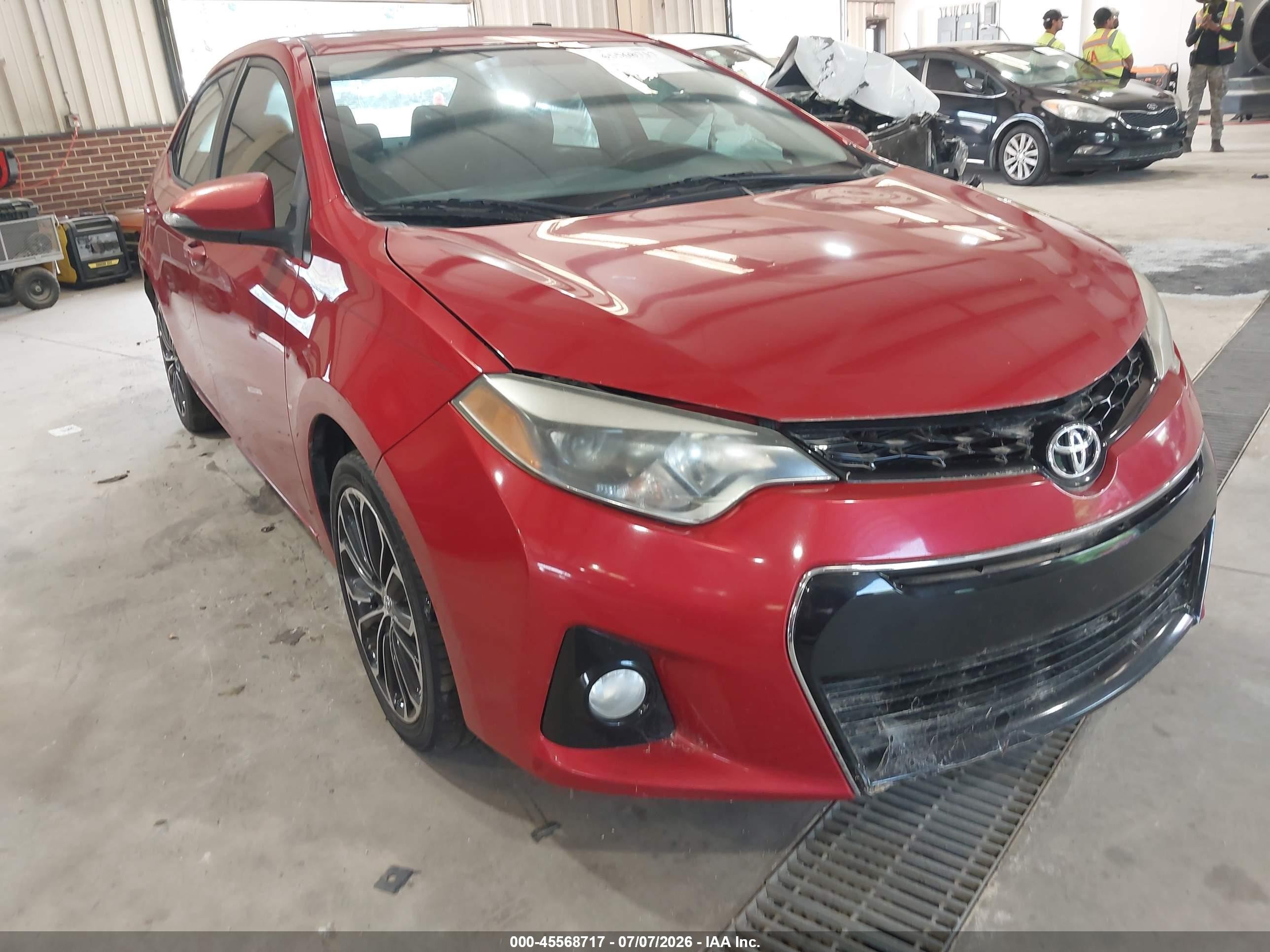 2014 Toyota Corolla S Plus Red vin: 2T1BURHE7EC169043