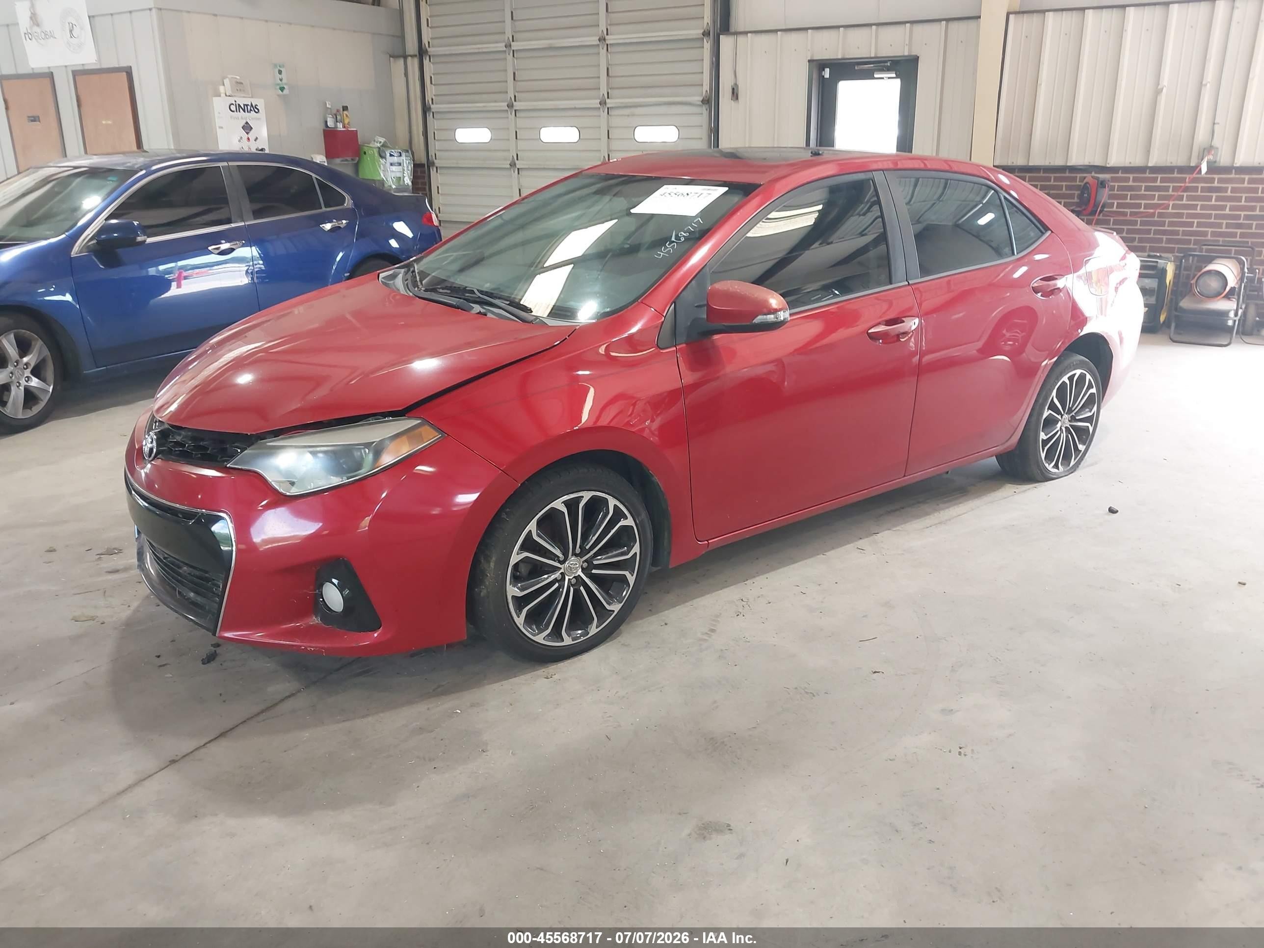 2014 Toyota Corolla S Plus Red vin: 2T1BURHE7EC169043