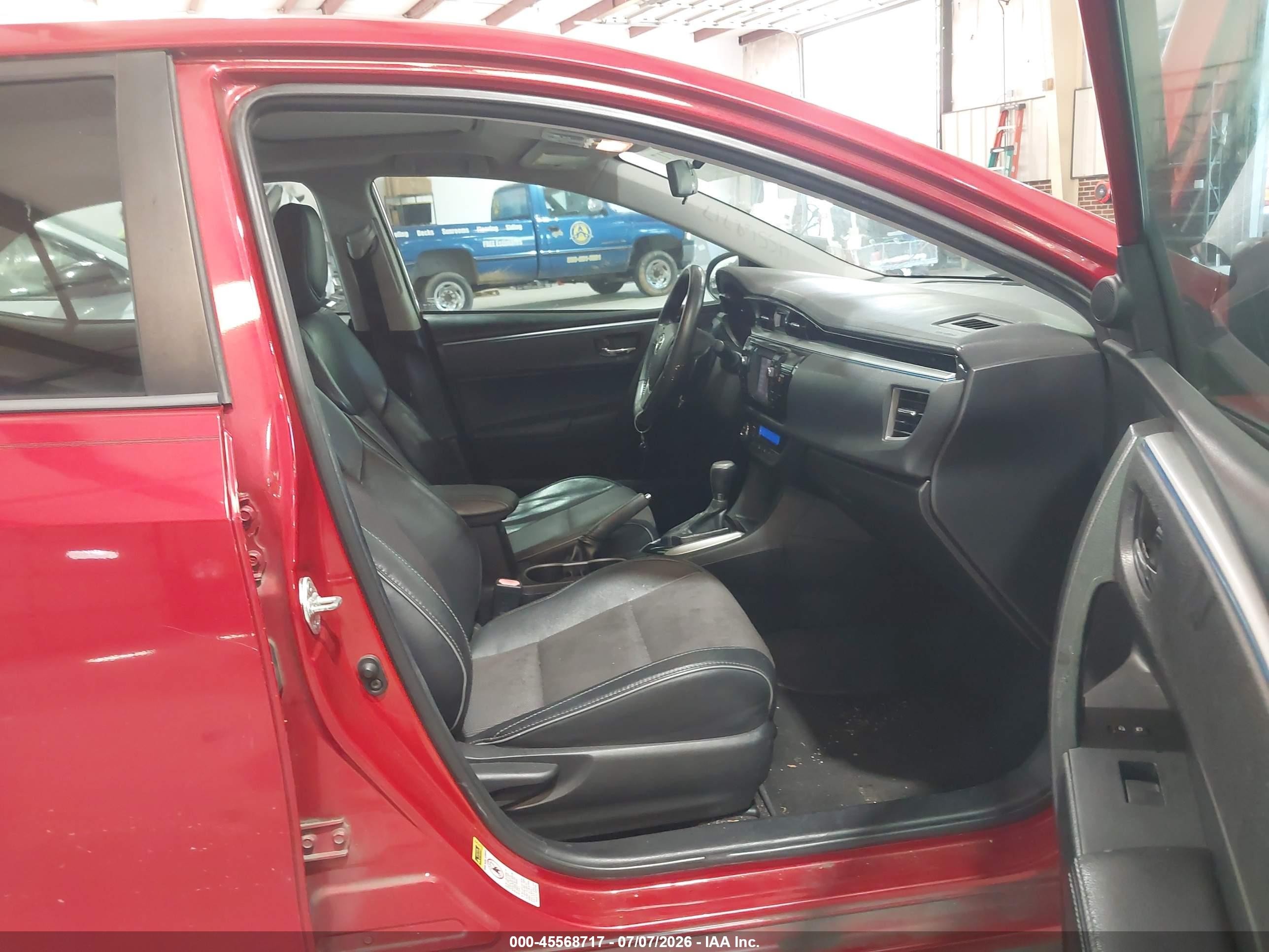2014 Toyota Corolla S Plus Red vin: 2T1BURHE7EC169043