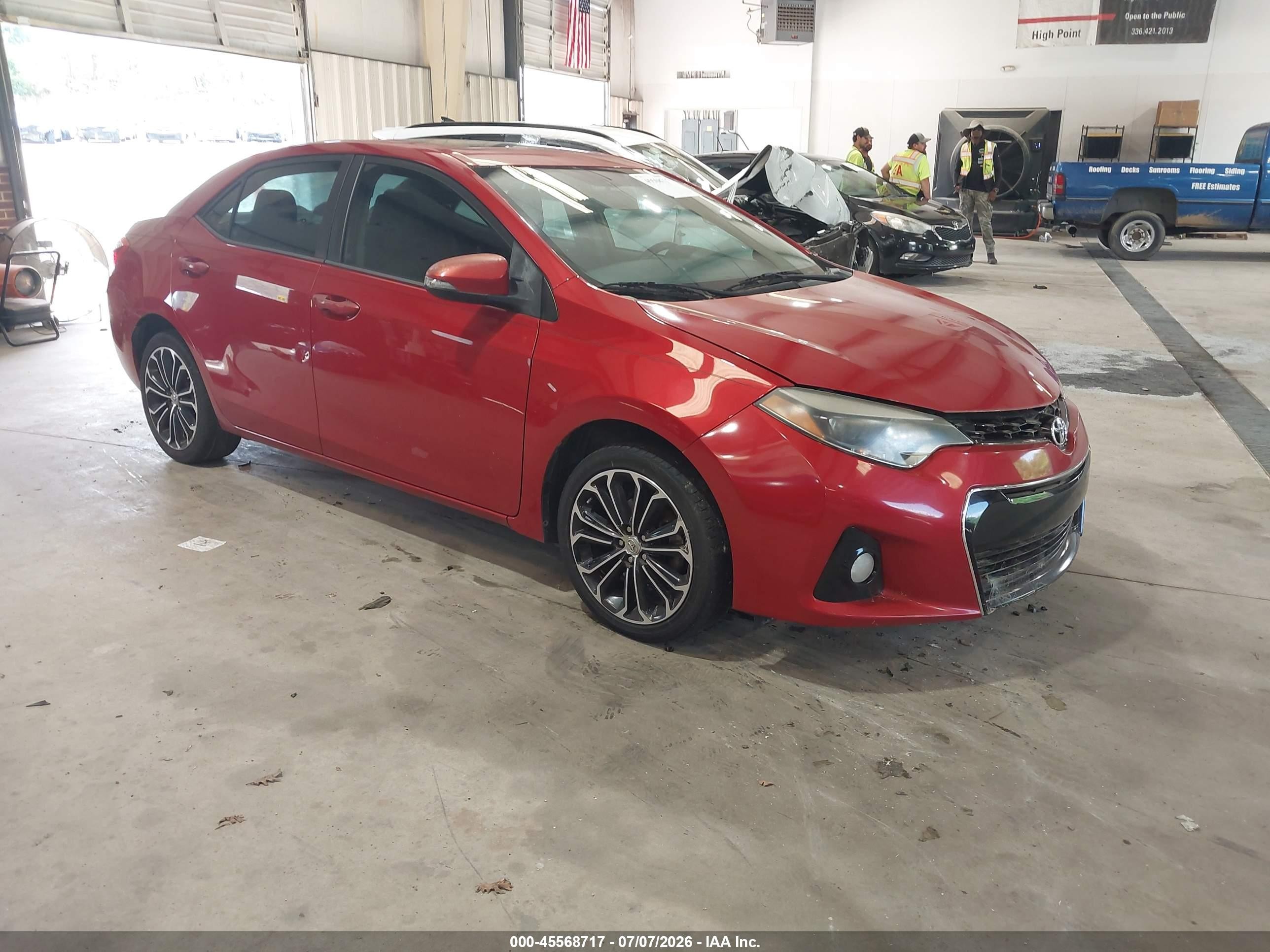 2014 Toyota Corolla S Plus Red vin: 2T1BURHE7EC169043