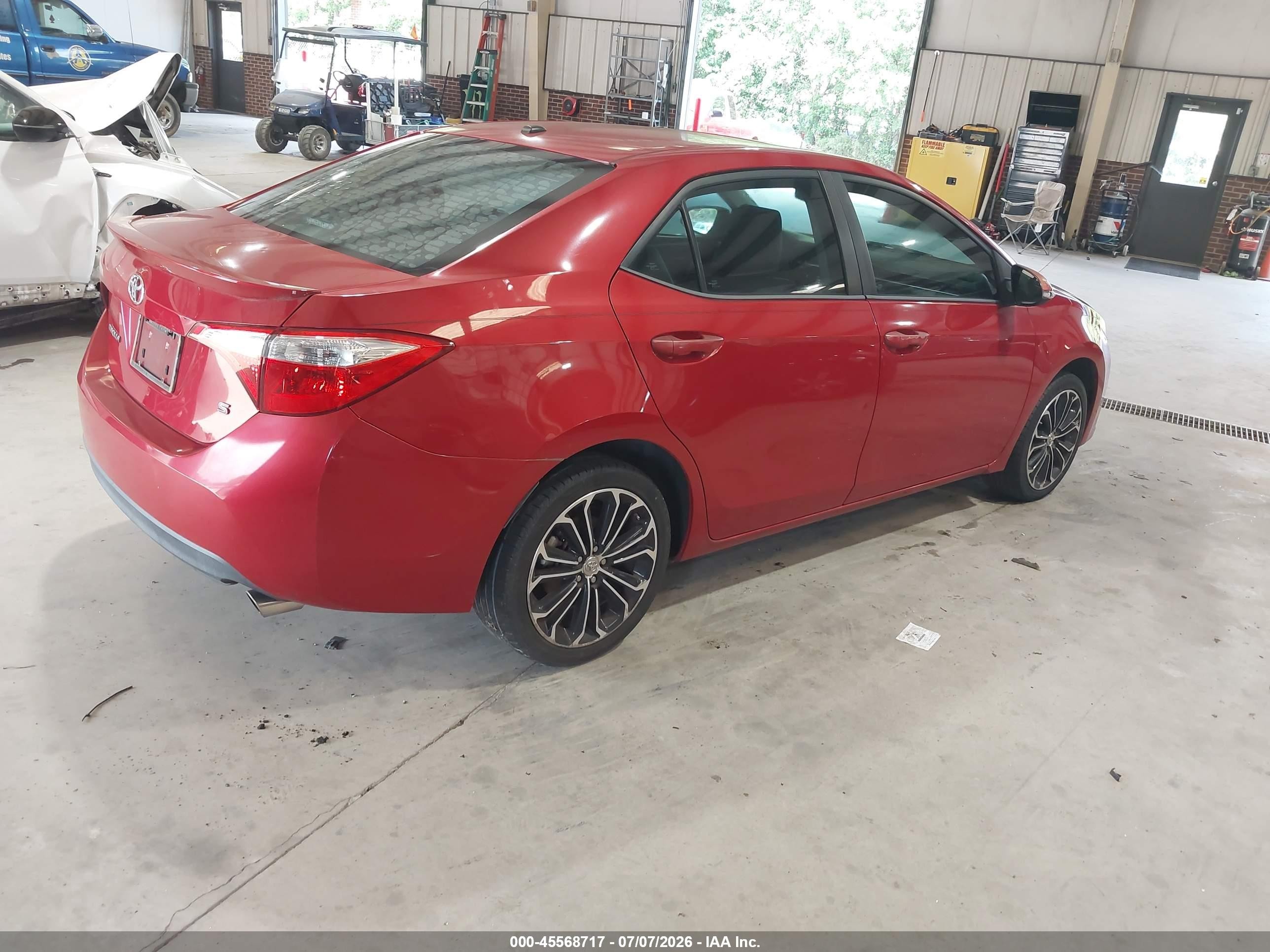 2014 Toyota Corolla S Plus Red vin: 2T1BURHE7EC169043