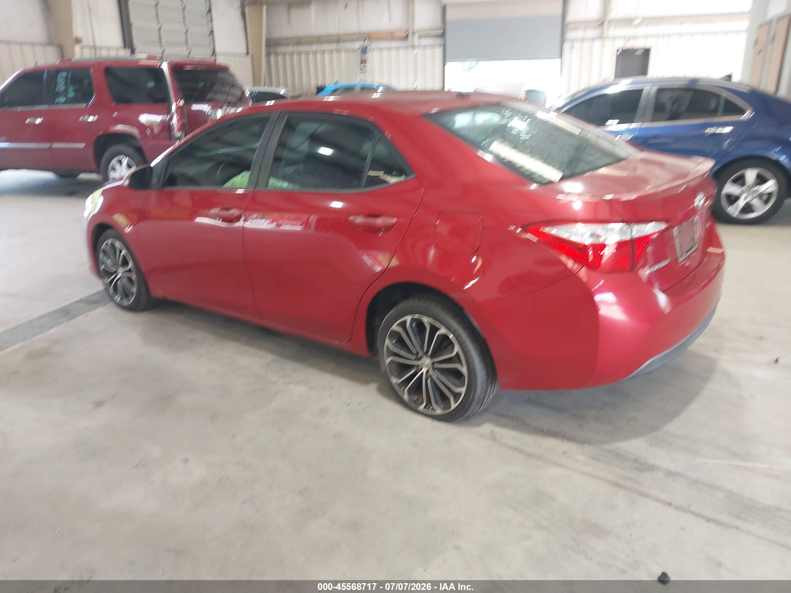 2014 Toyota Corolla S Plus Red vin: 2T1BURHE7EC169043