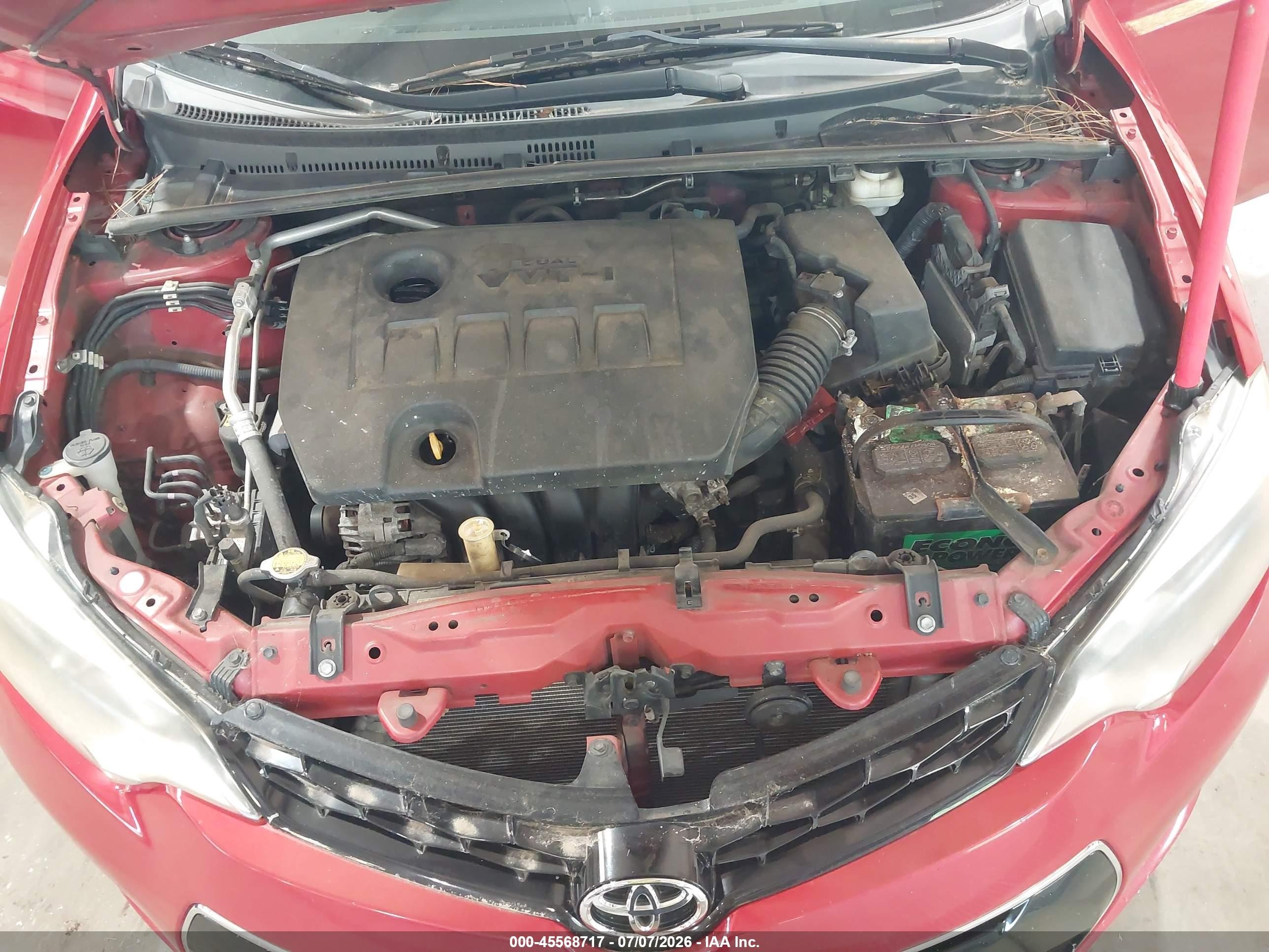 2014 Toyota Corolla S Plus Red vin: 2T1BURHE7EC169043
