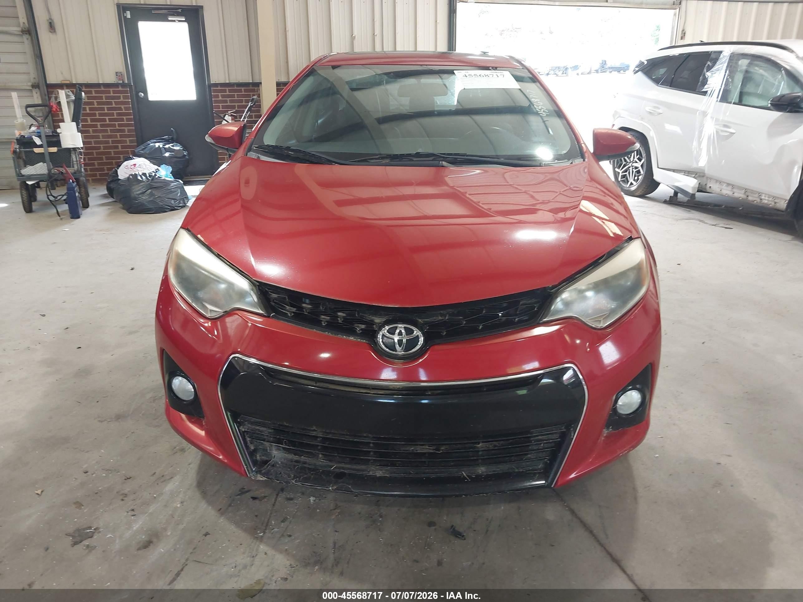 2014 Toyota Corolla S Plus Red vin: 2T1BURHE7EC169043