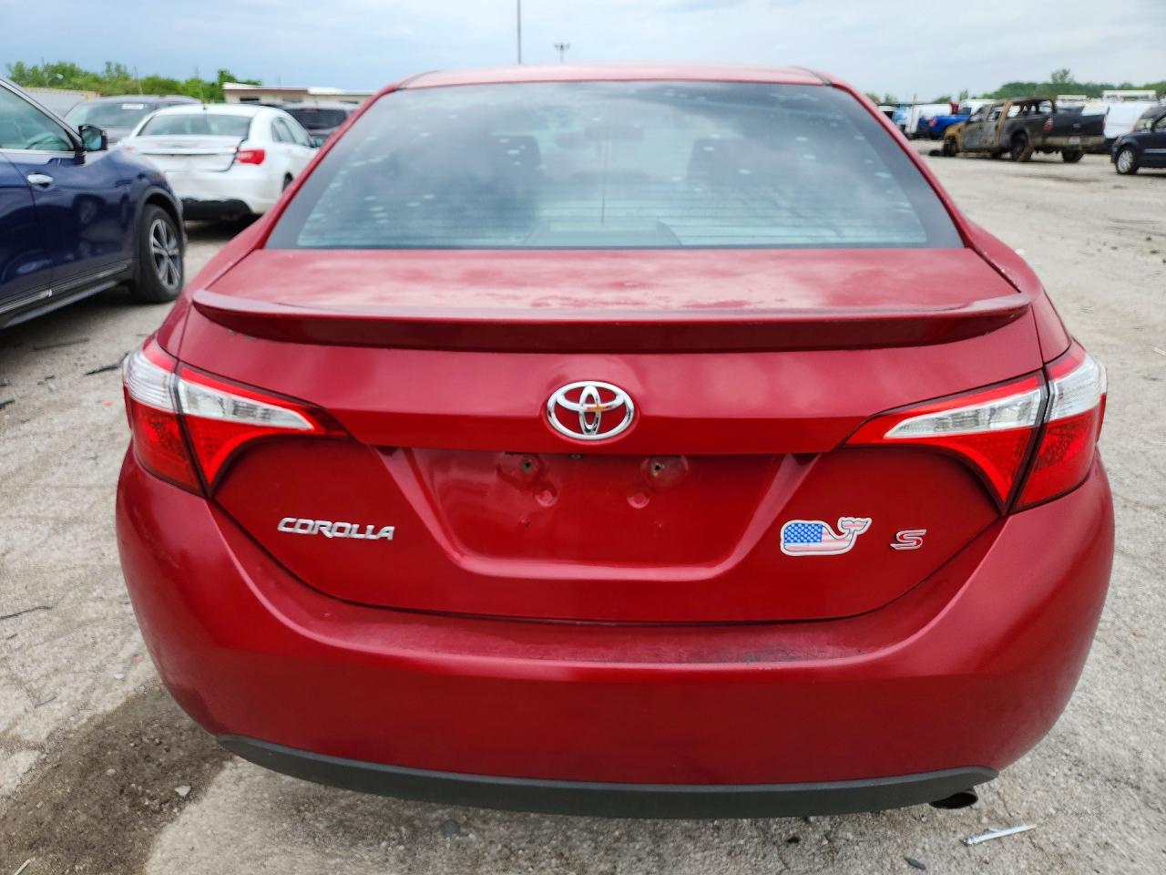 2014 Toyota Corolla S Plus Red vin: 2T1BURHE7EC180625