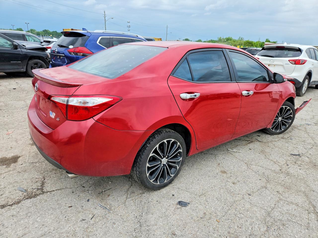 2014 Toyota Corolla S Plus Red vin: 2T1BURHE7EC180625
