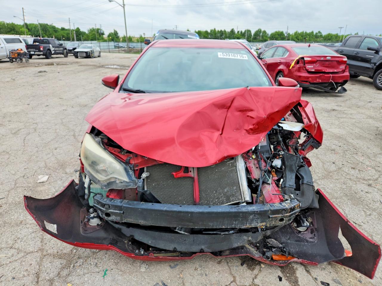 2014 Toyota Corolla S Plus Red vin: 2T1BURHE7EC180625