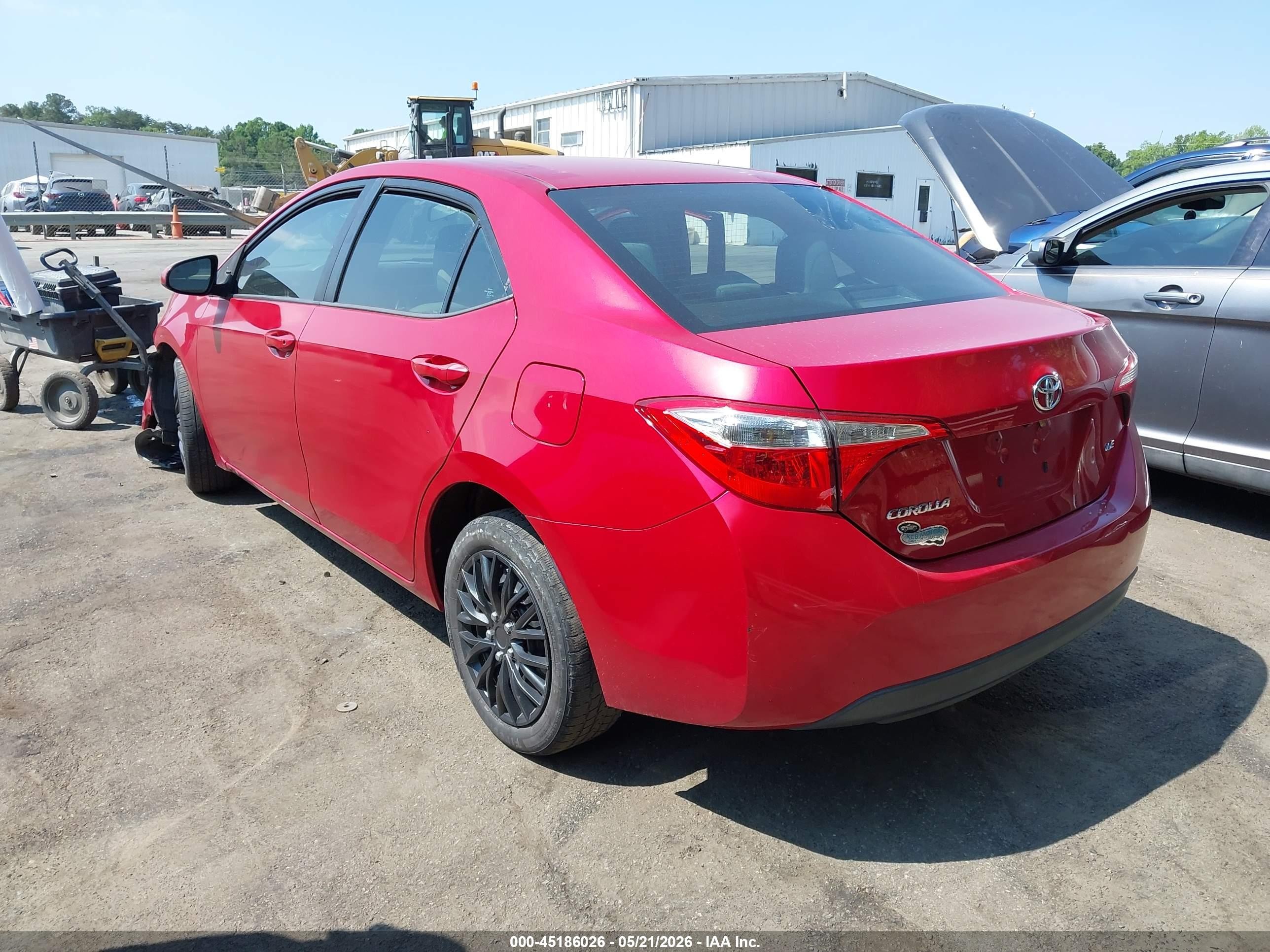 2014 Toyota Corolla Le Red vin: 2T1BURHE7EC196369