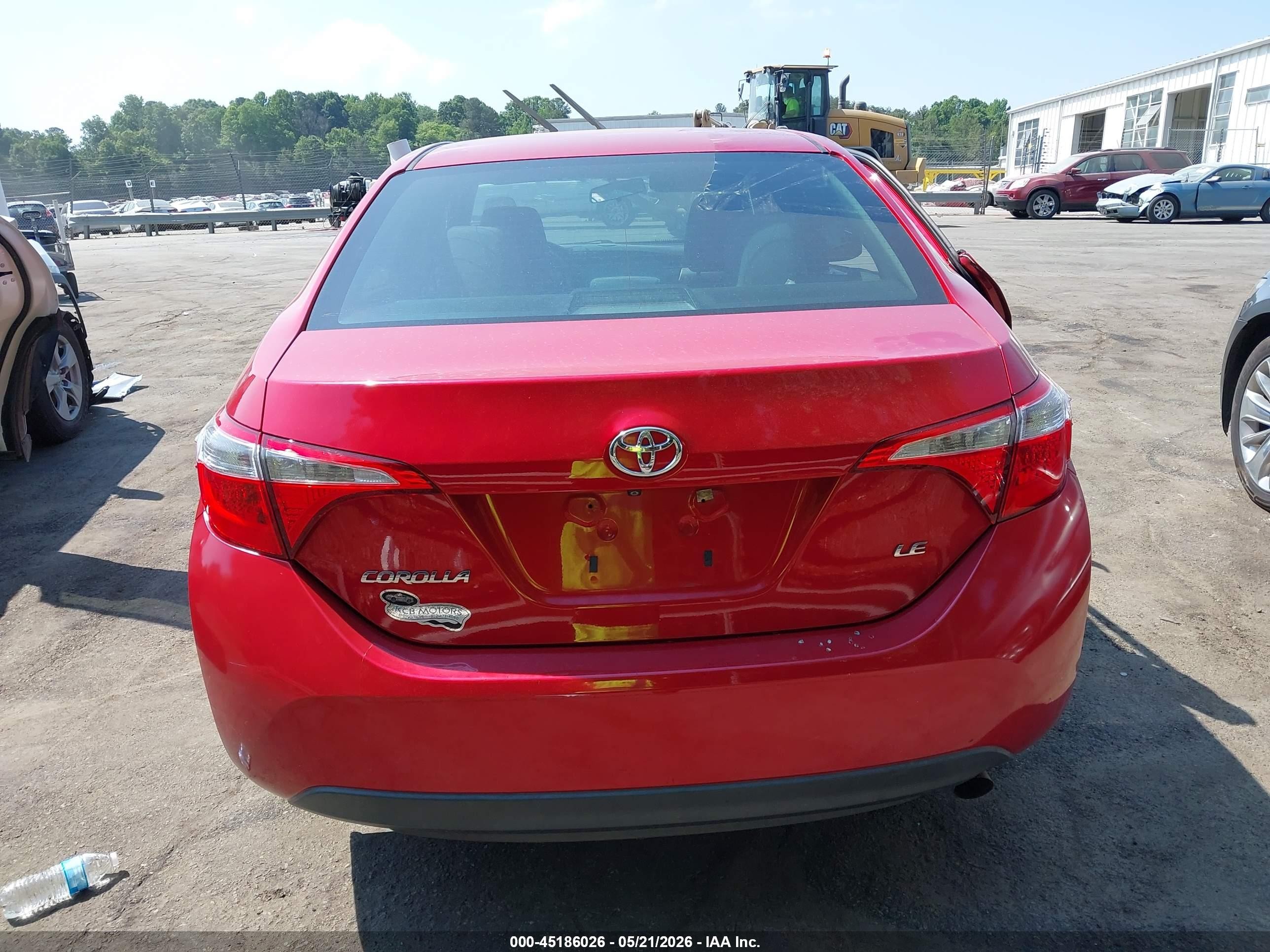 2014 Toyota Corolla Le Red vin: 2T1BURHE7EC196369
