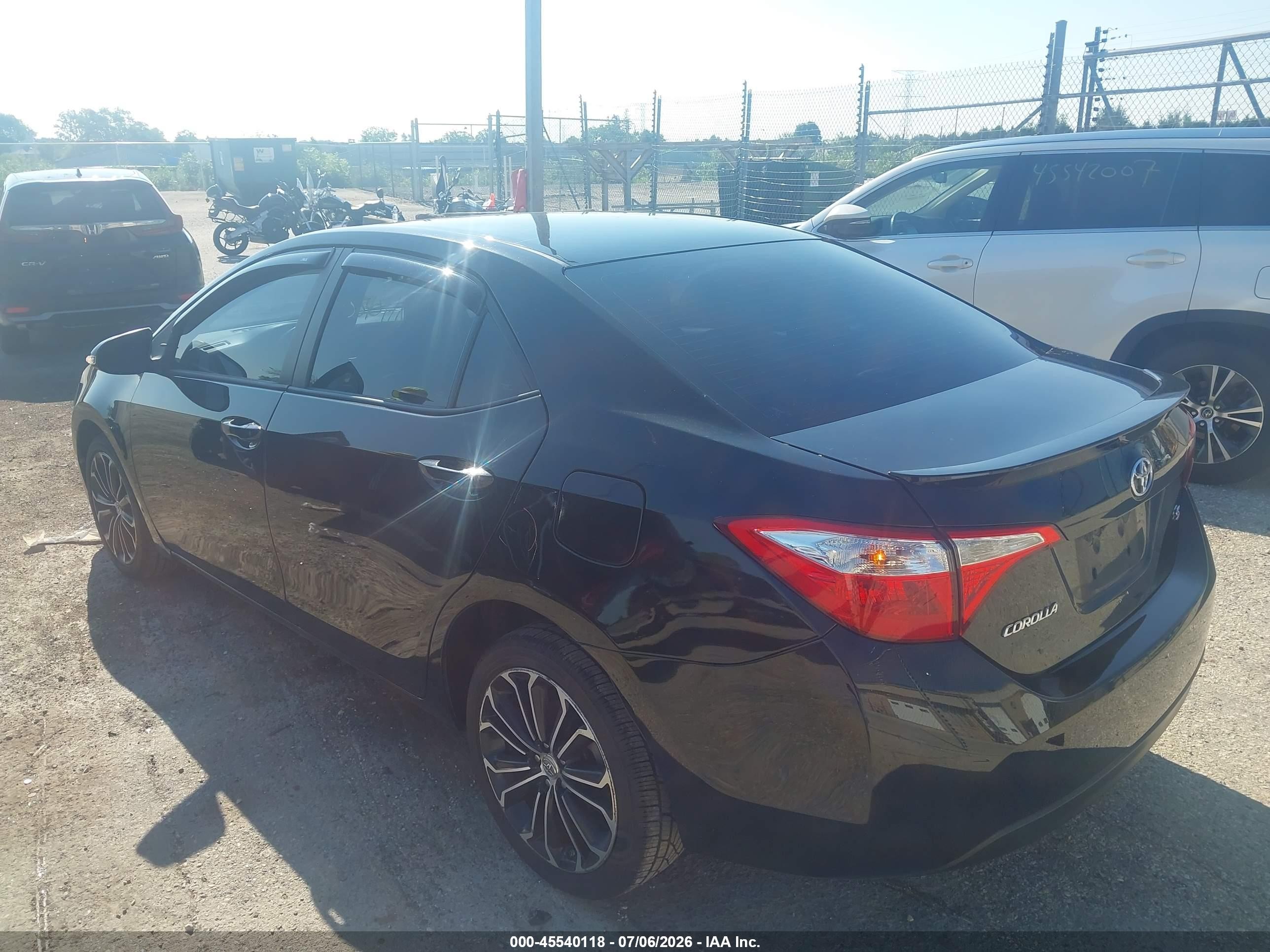 2014 Toyota Corolla S Plus Black vin: 2T1BURHE7EC215972