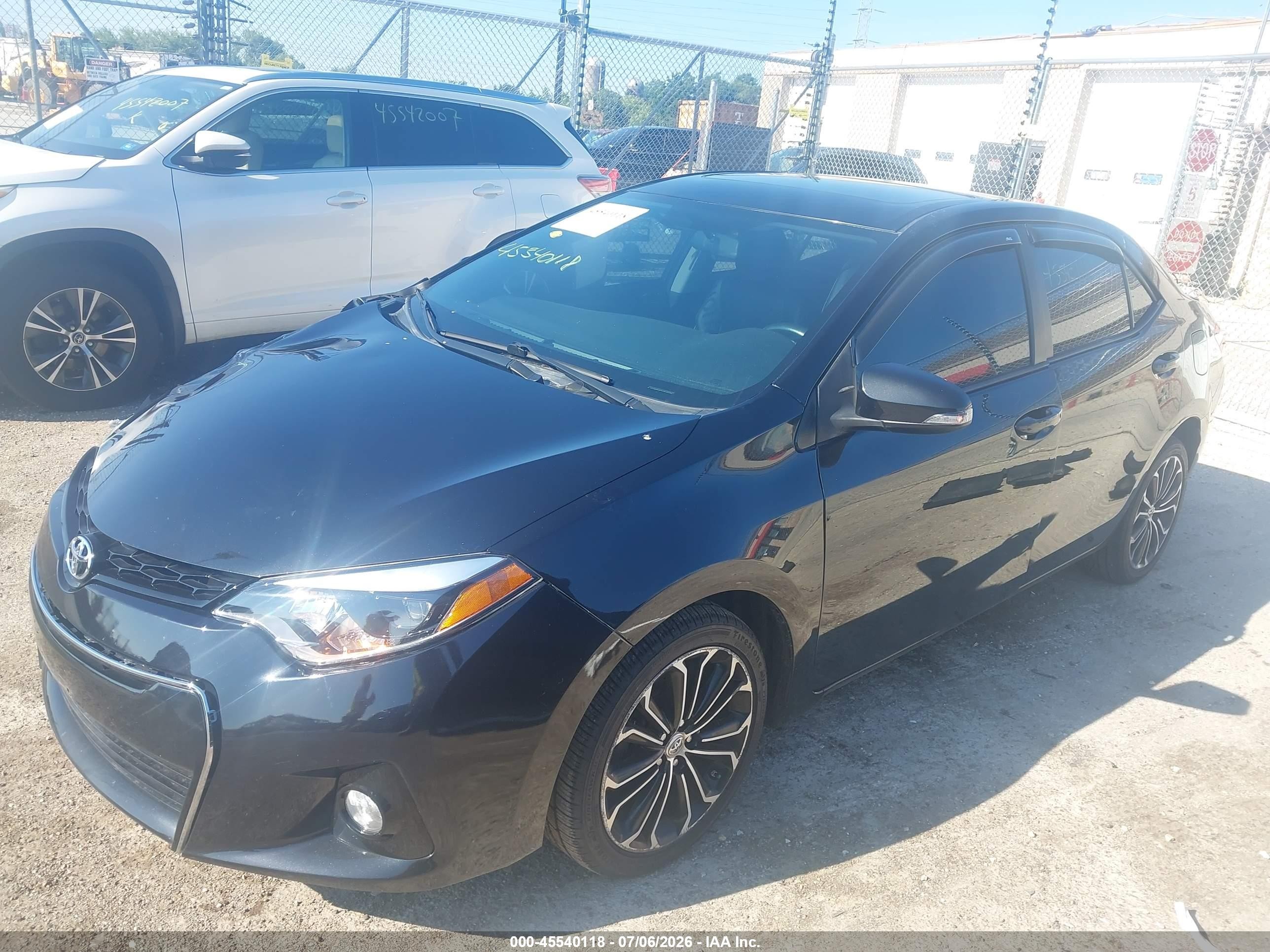 2014 Toyota Corolla S Plus Black vin: 2T1BURHE7EC215972