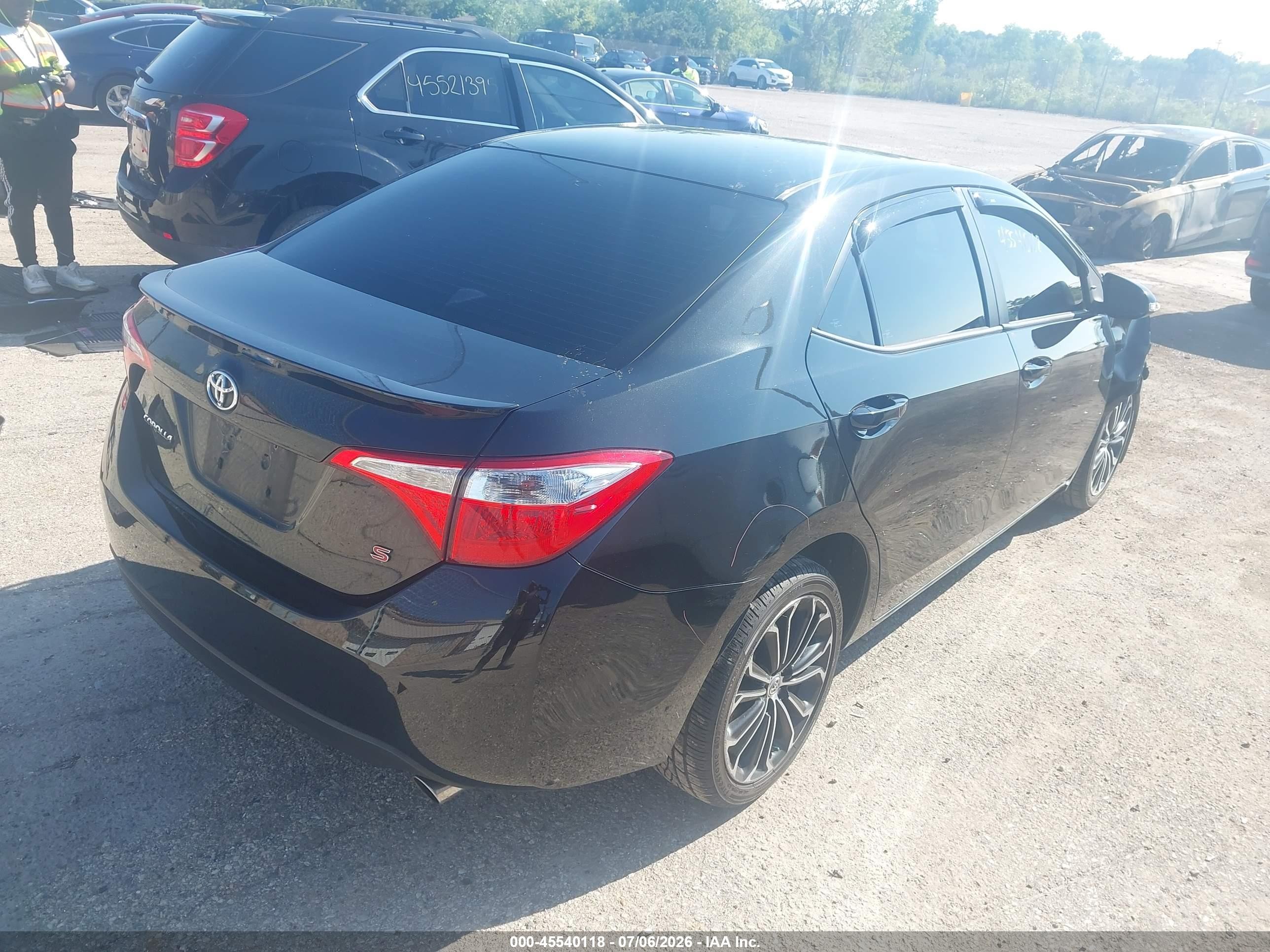 2014 Toyota Corolla S Plus Black vin: 2T1BURHE7EC215972