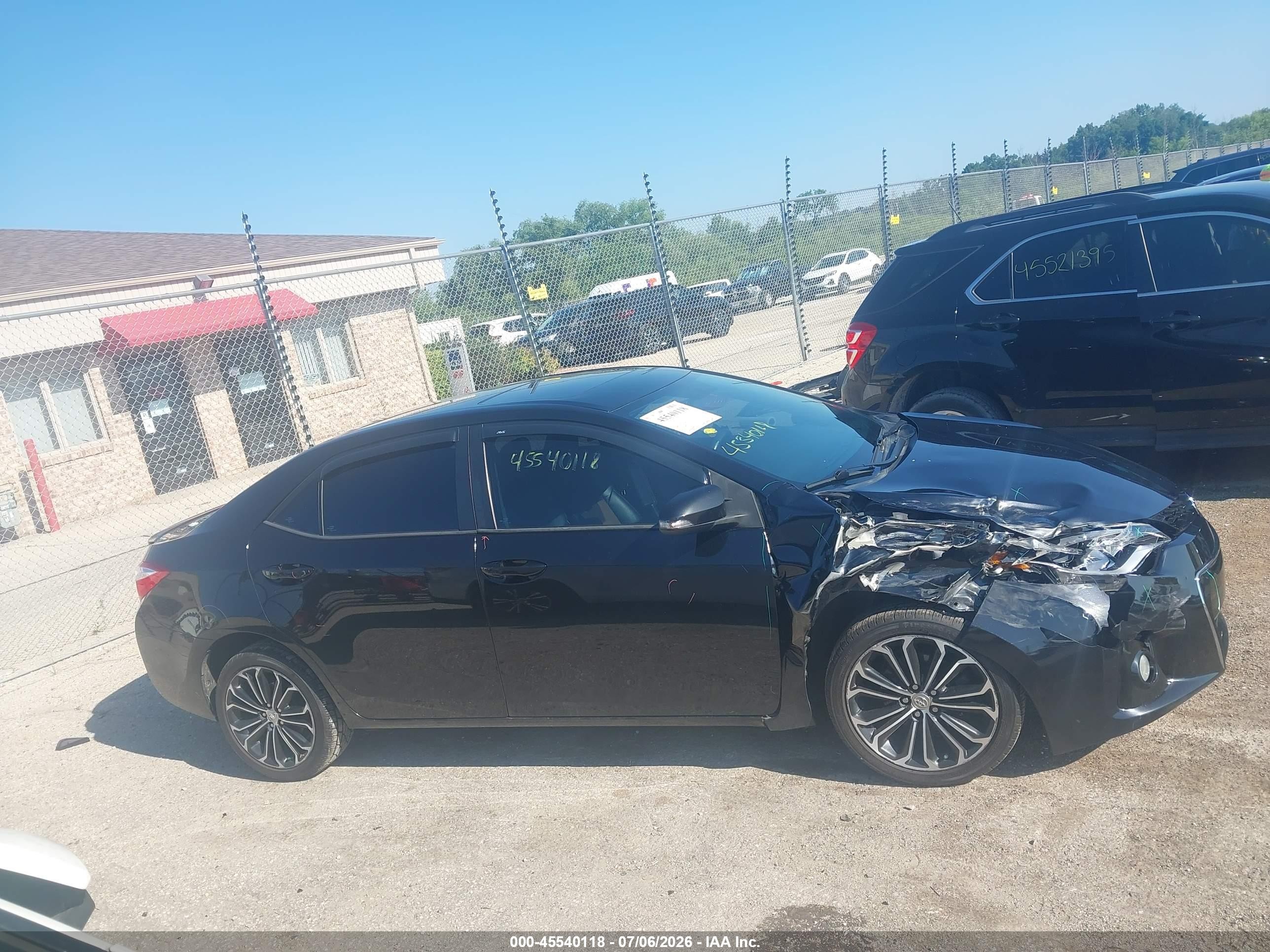 2014 Toyota Corolla S Plus Black vin: 2T1BURHE7EC215972