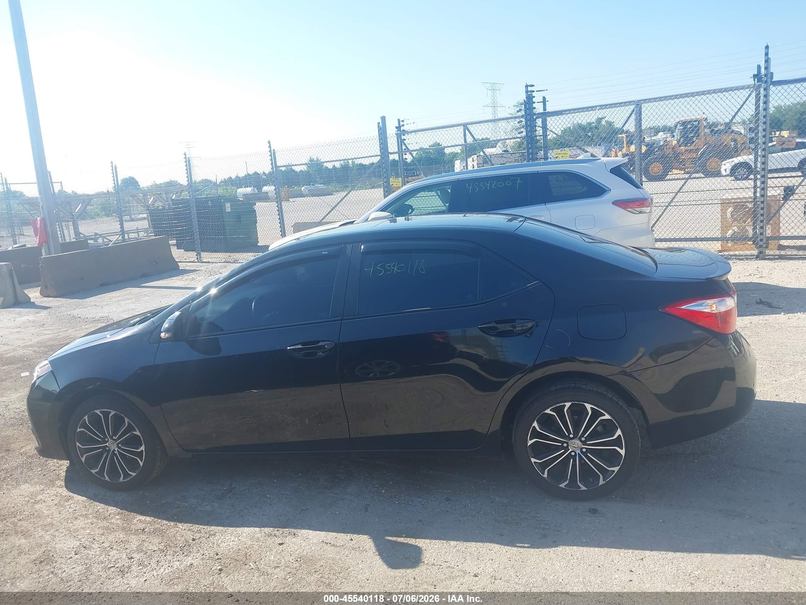2014 Toyota Corolla S Plus Black vin: 2T1BURHE7EC215972
