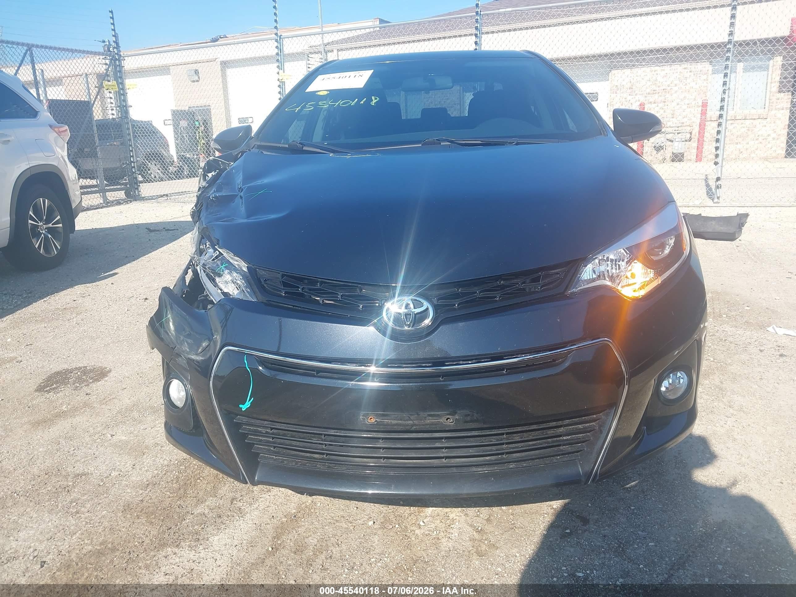 2014 Toyota Corolla S Plus Black vin: 2T1BURHE7EC215972