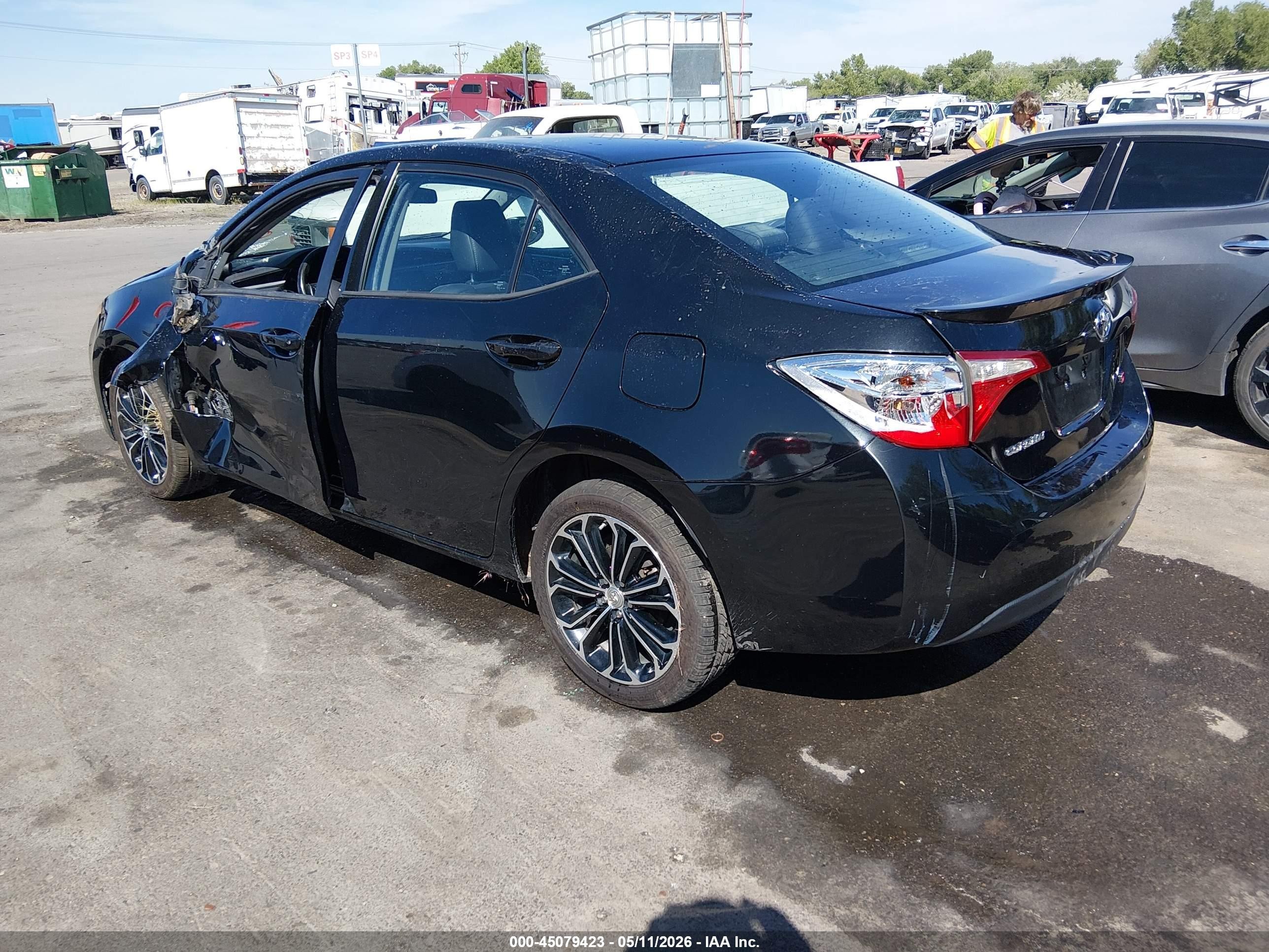 2014 Toyota Corolla S Plus Черный vin: 2T1BURHE7EC220847