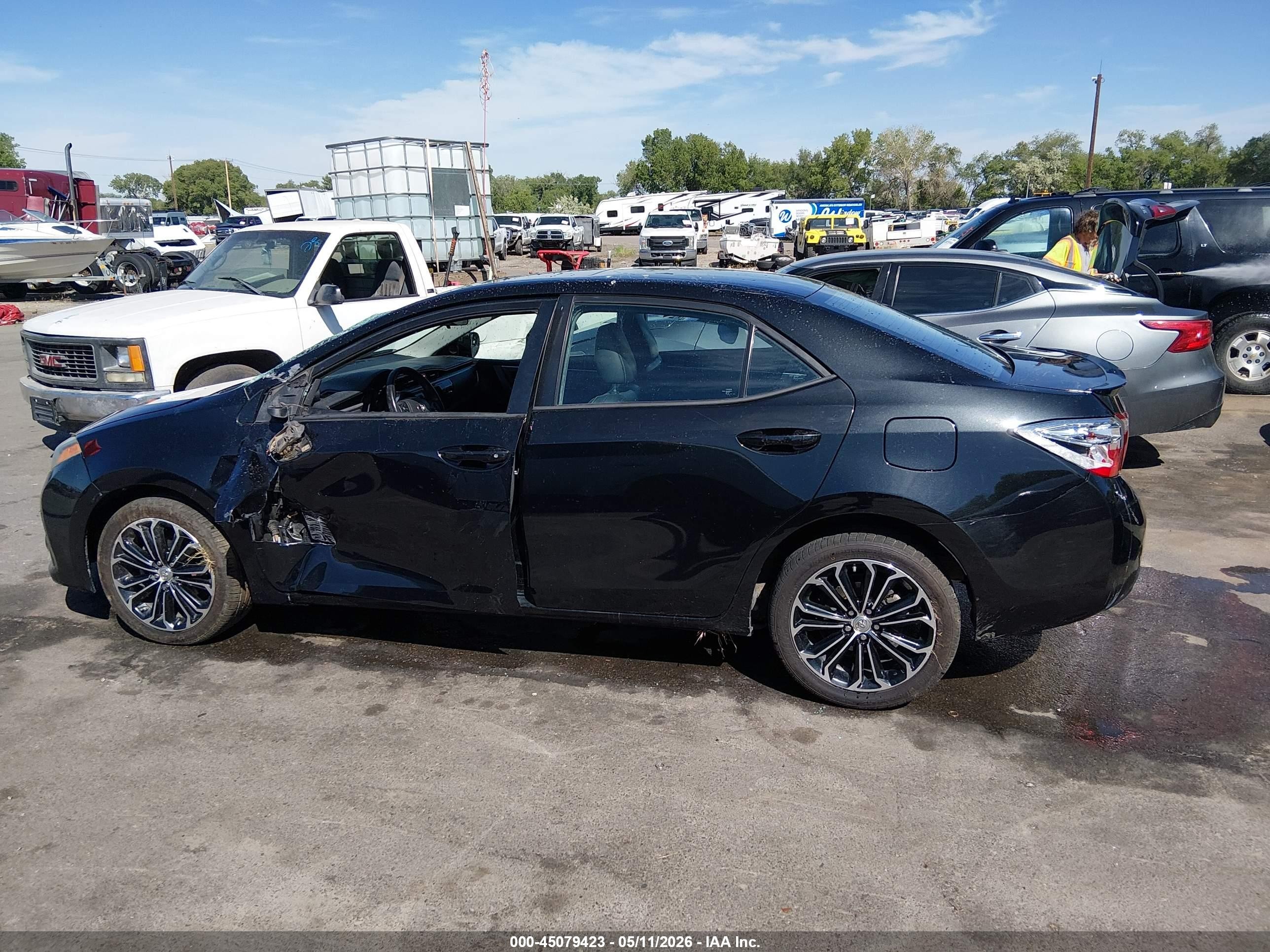2014 Toyota Corolla S Plus Черный vin: 2T1BURHE7EC220847