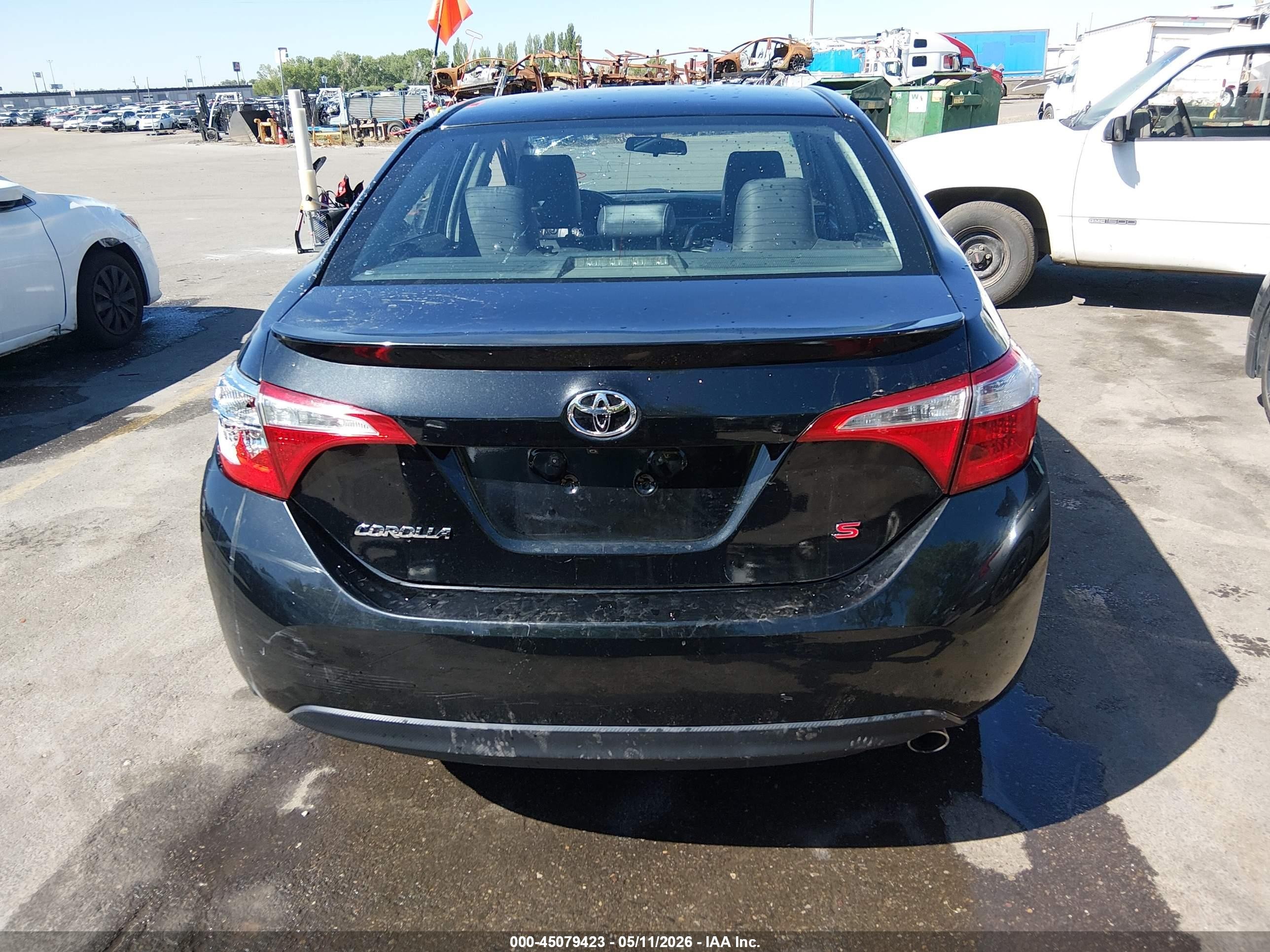 2014 Toyota Corolla S Plus Черный vin: 2T1BURHE7EC220847