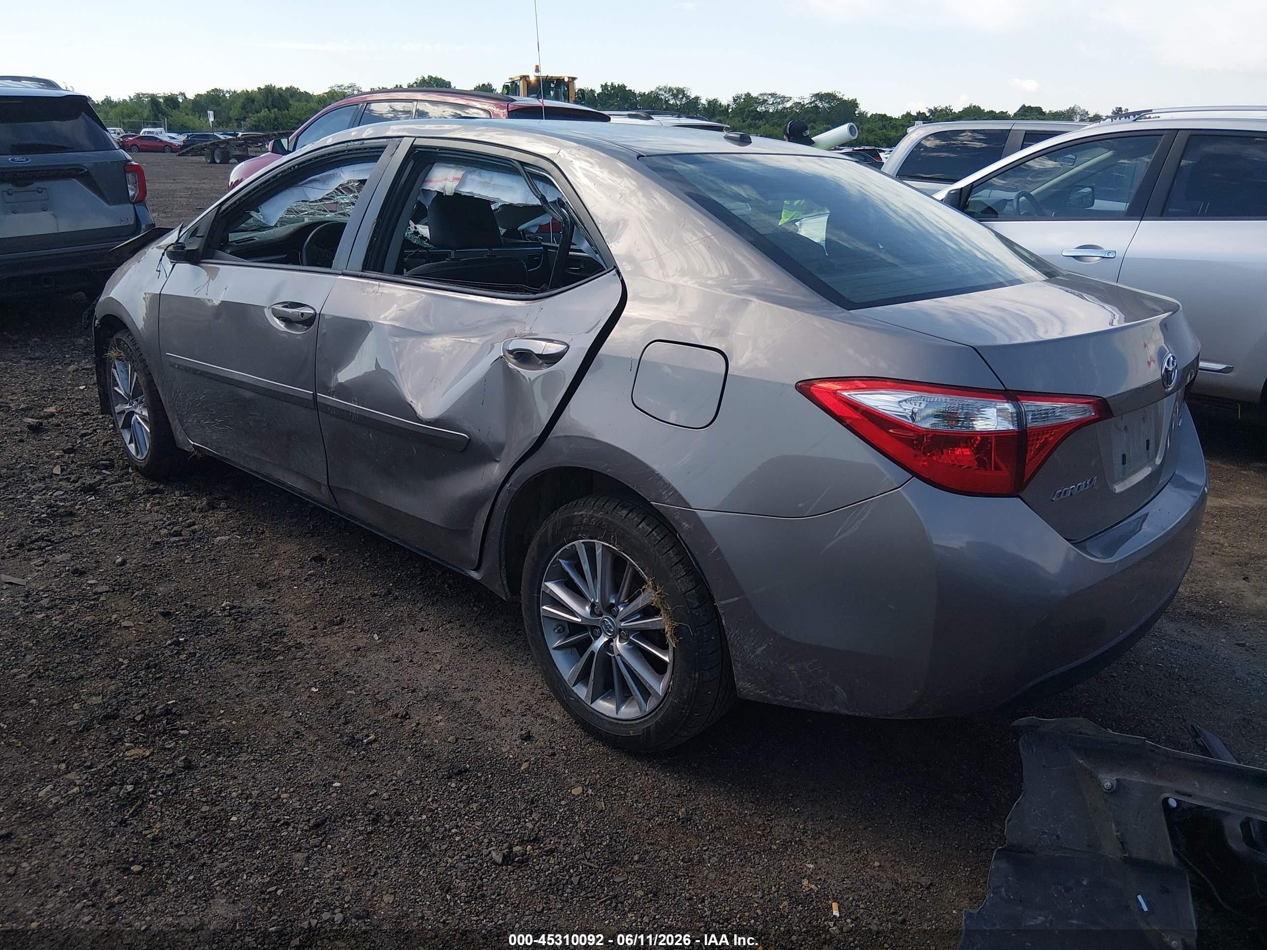 2014 Toyota Corolla Le Premium Gray vin: 2T1BURHE7EC222677