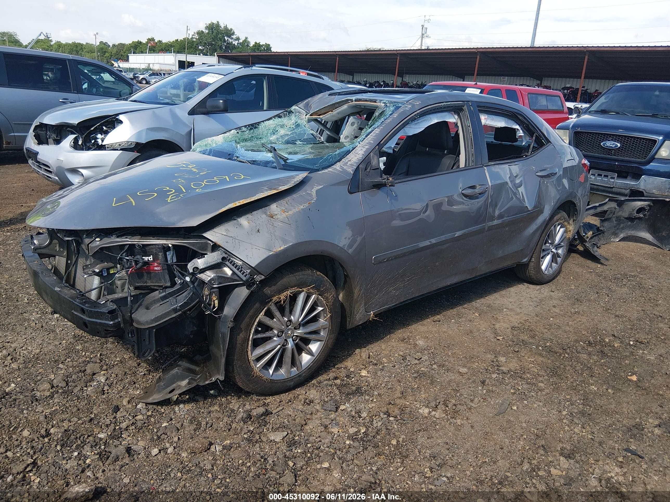 2014 Toyota Corolla Le Premium Gray vin: 2T1BURHE7EC222677