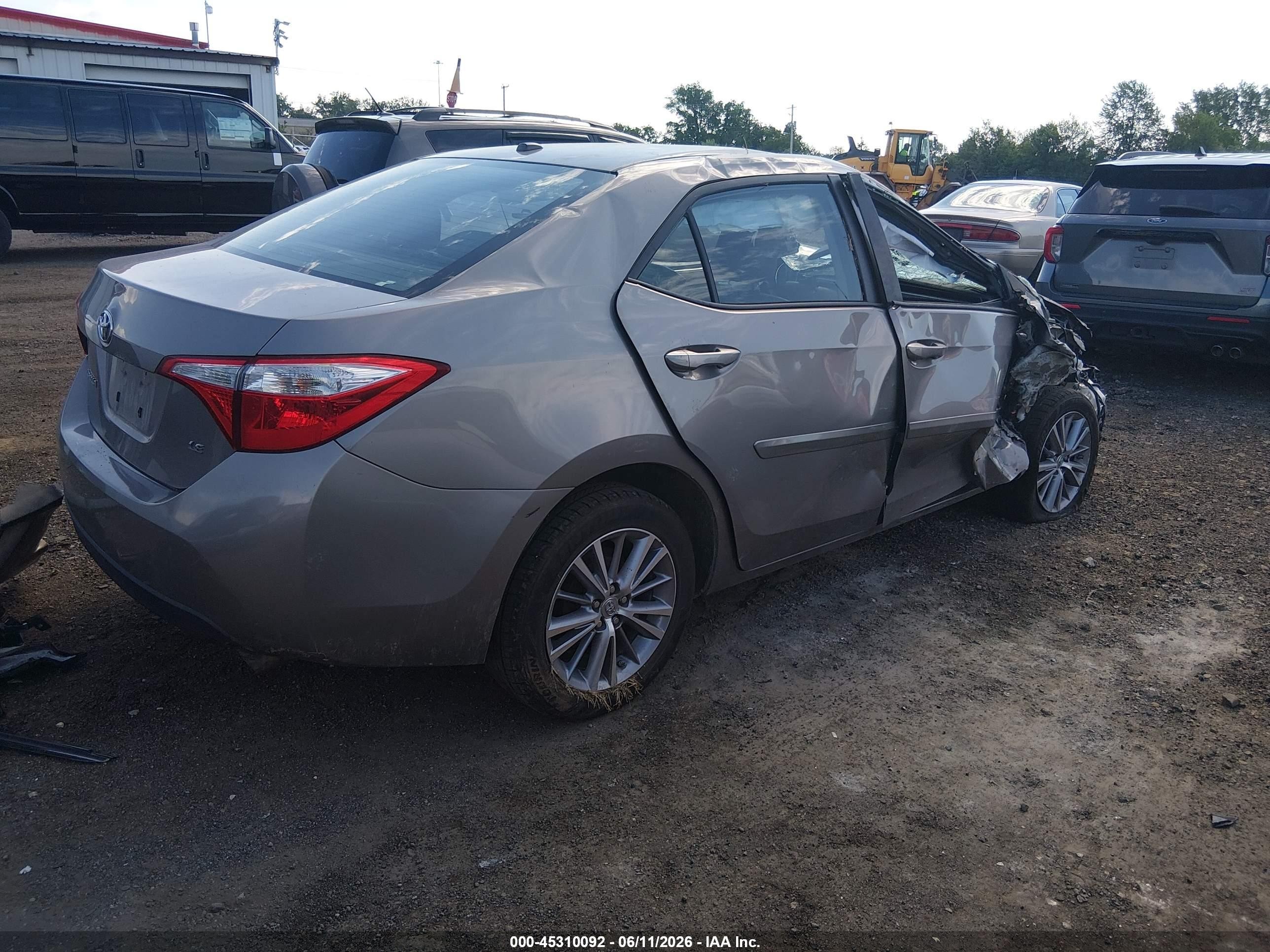 2014 Toyota Corolla Le Premium Gray vin: 2T1BURHE7EC222677