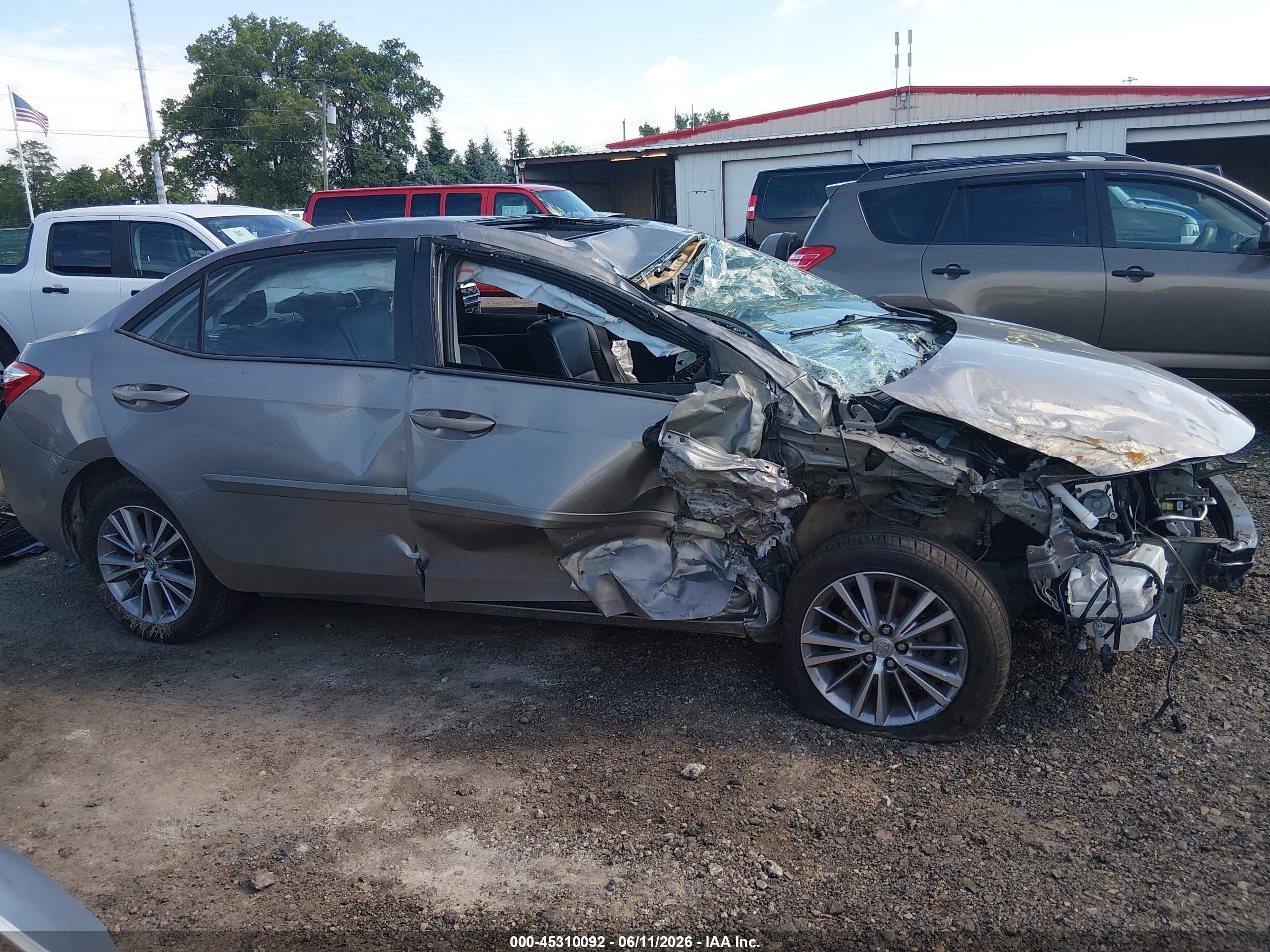 2014 Toyota Corolla Le Premium Gray vin: 2T1BURHE7EC222677