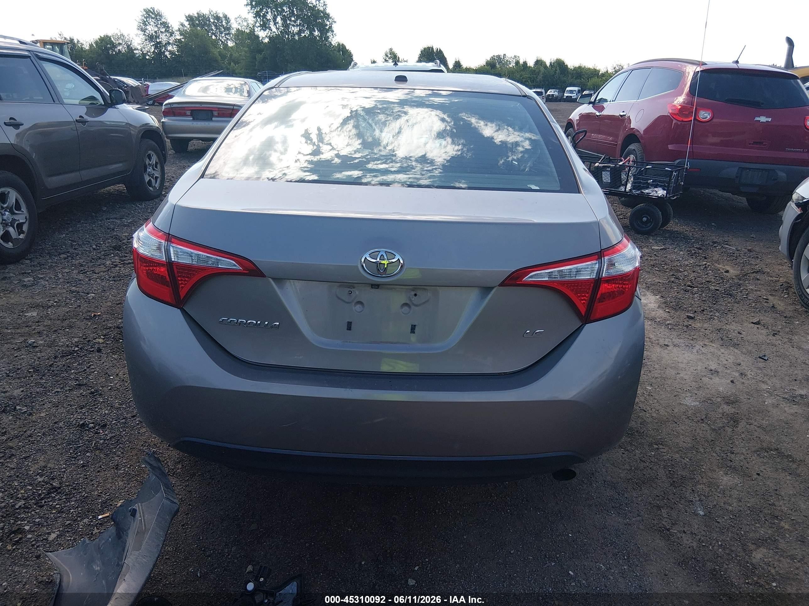2014 Toyota Corolla Le Premium Gray vin: 2T1BURHE7EC222677