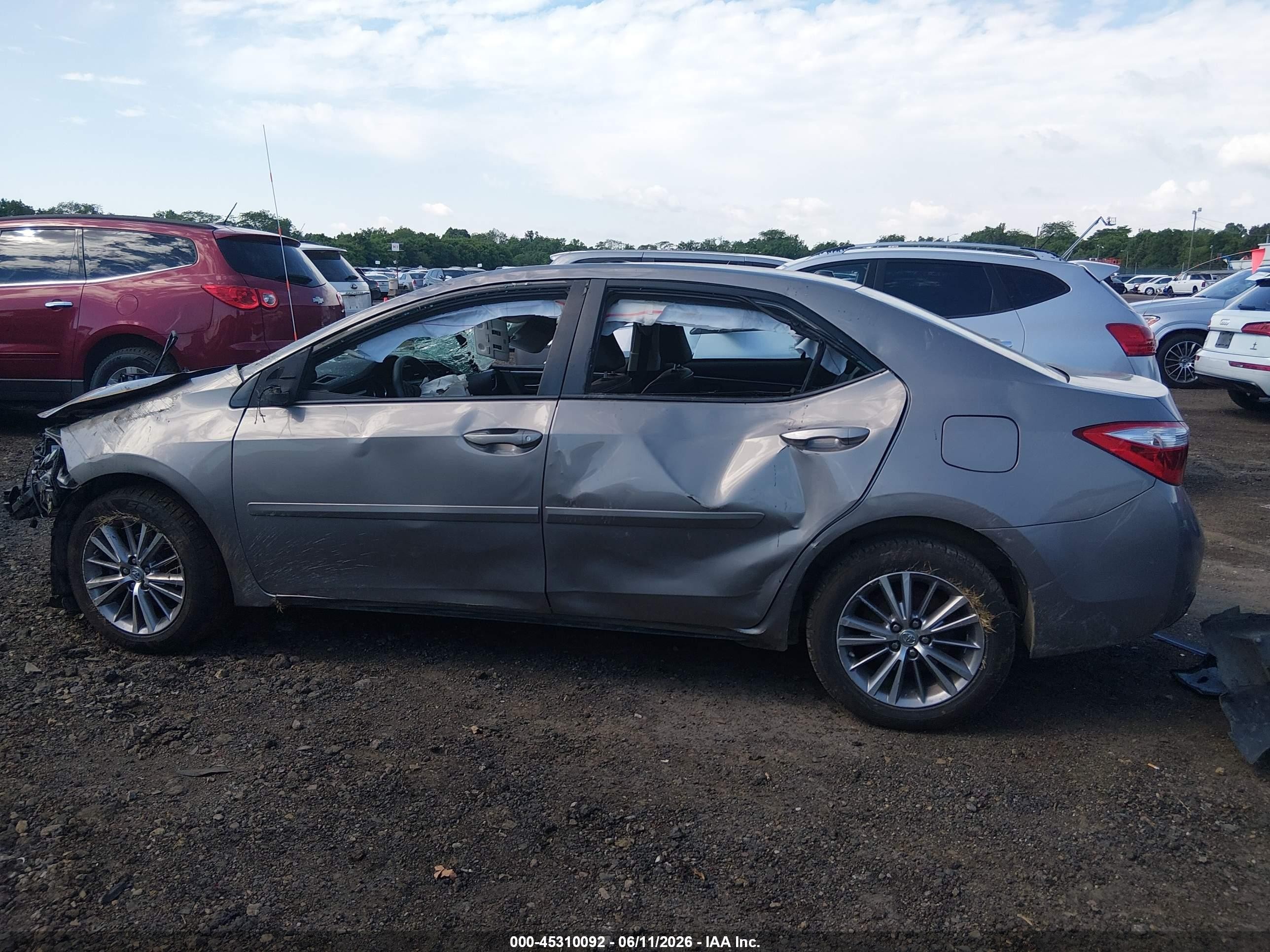 2014 Toyota Corolla Le Premium Gray vin: 2T1BURHE7EC222677