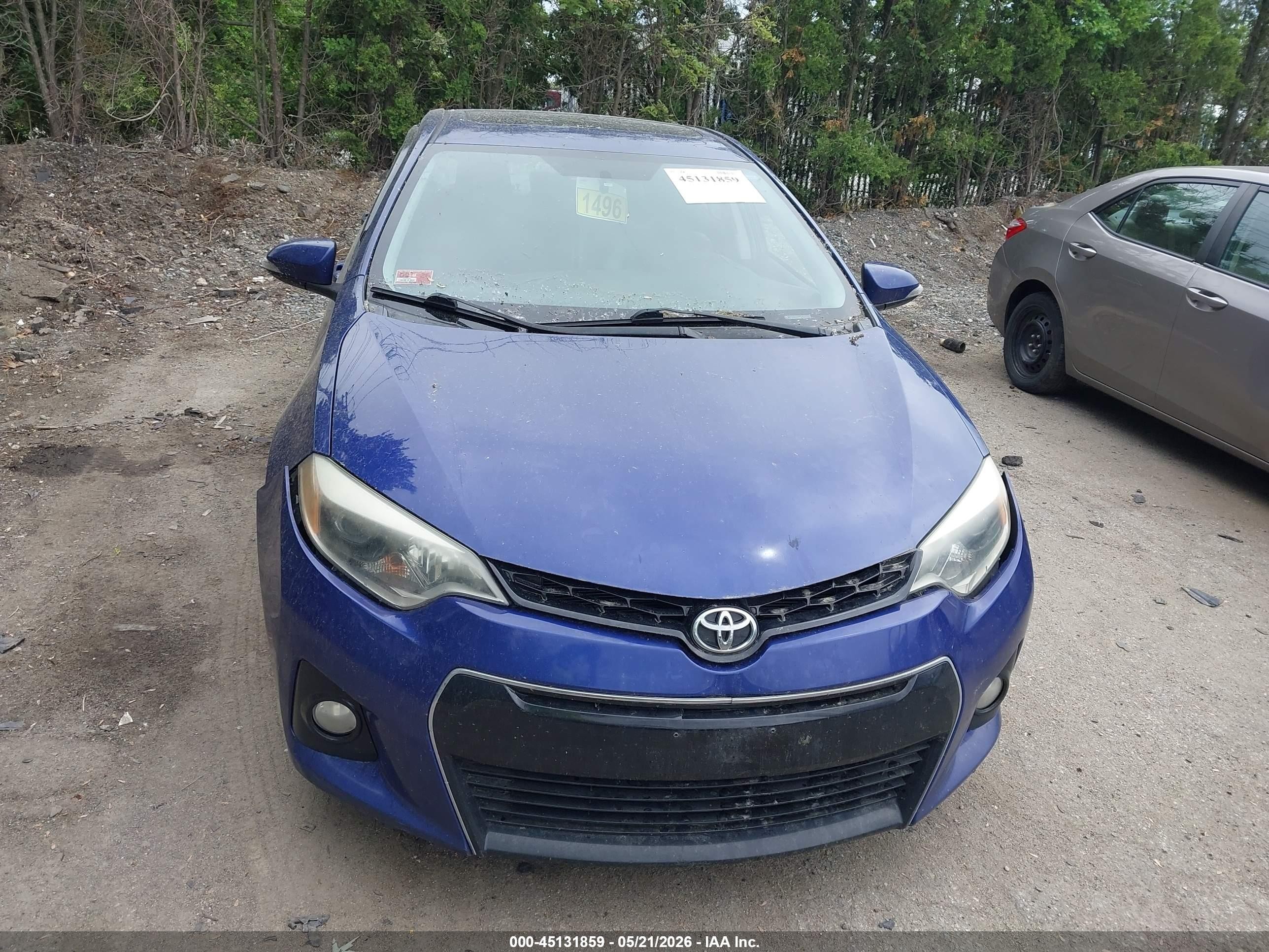 2014 Toyota Corolla S Plus Blue vin: 2T1BURHE7EC225370