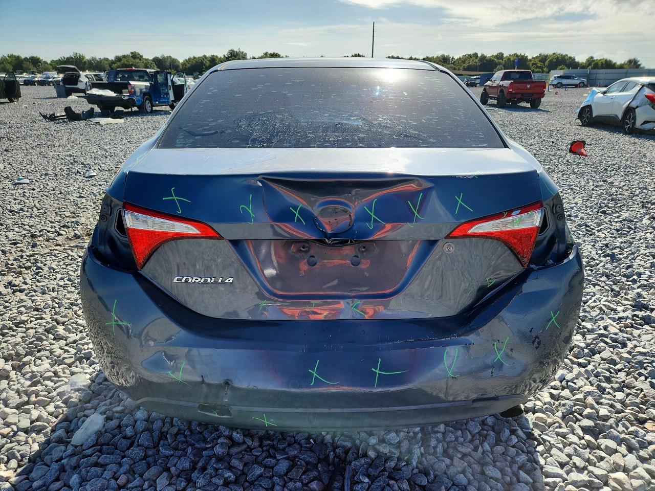 2015 Toyota Corolla L Blue vin: 2T1BURHE7FC231381