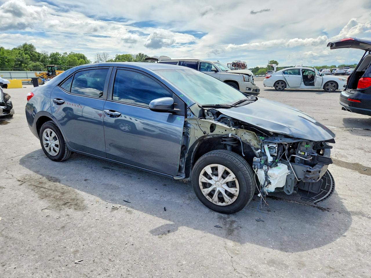 2015 Toyota Corolla L Gray vin: 2T1BURHE7FC243630