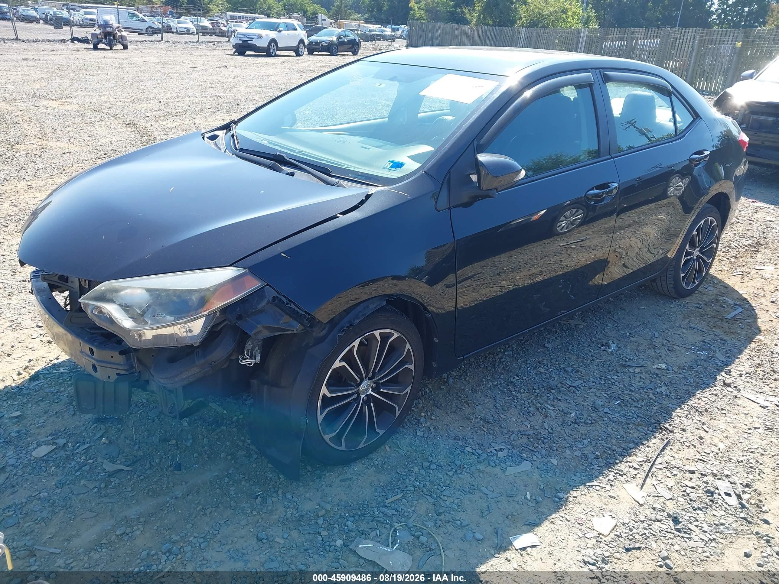 2015 Toyota Corolla S Plus Black vin: 2T1BURHE7FC260475