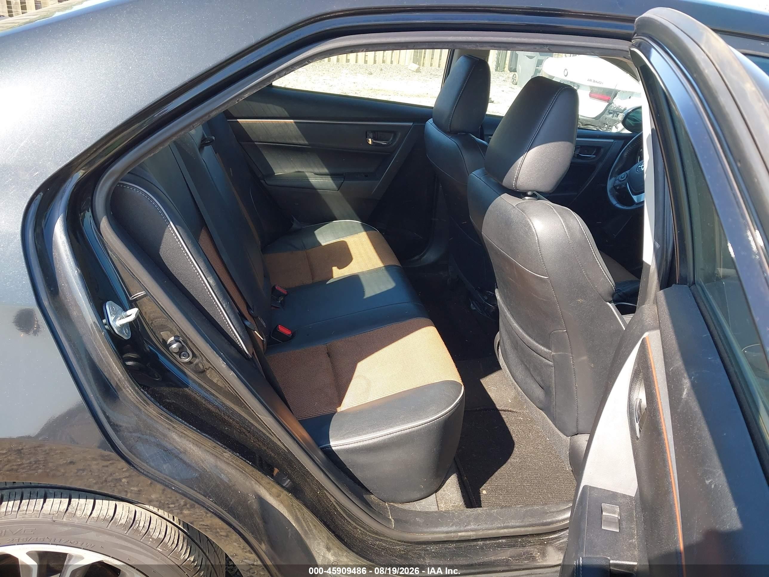 2015 Toyota Corolla S Plus Black vin: 2T1BURHE7FC260475