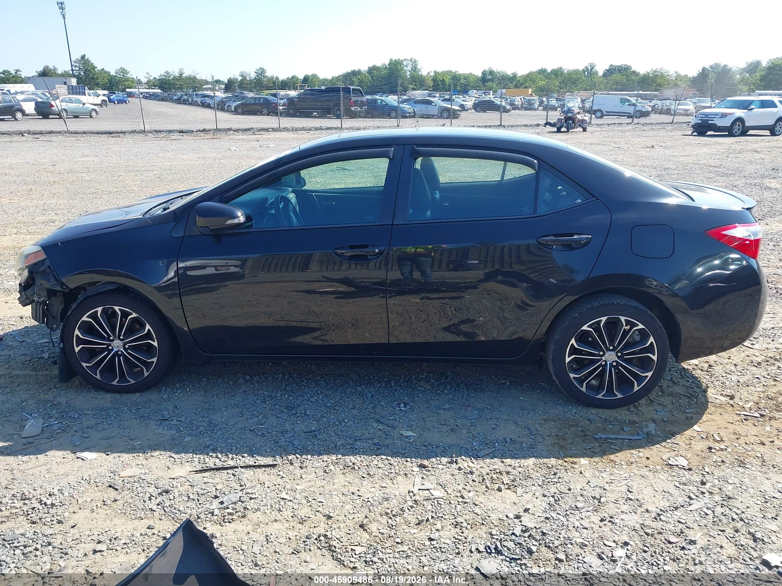 2015 Toyota Corolla S Plus Black vin: 2T1BURHE7FC260475