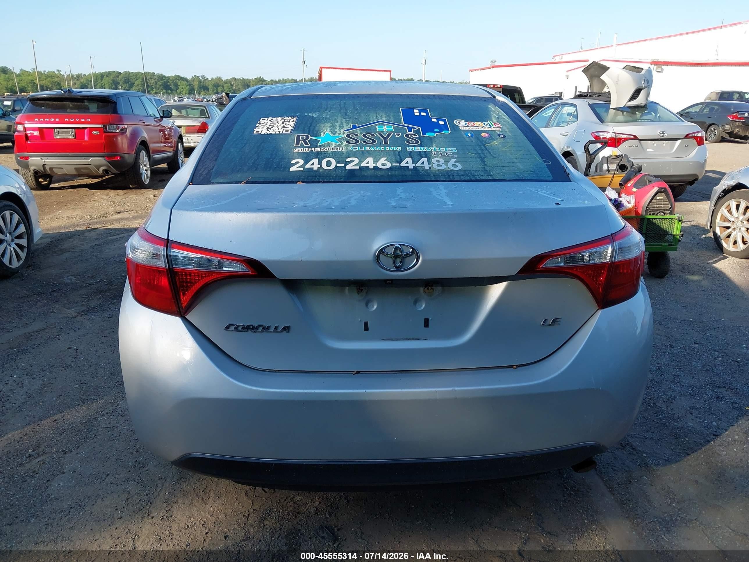 2015 Toyota Corolla Le Silver vin: 2T1BURHE7FC282363
