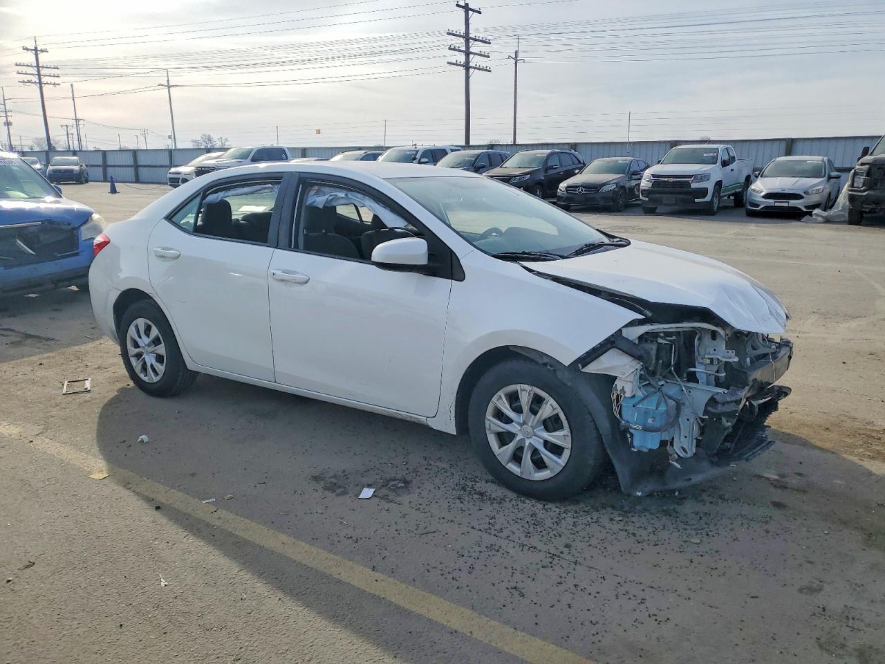 2015 Toyota Corolla L White vin: 2T1BURHE7FC317872