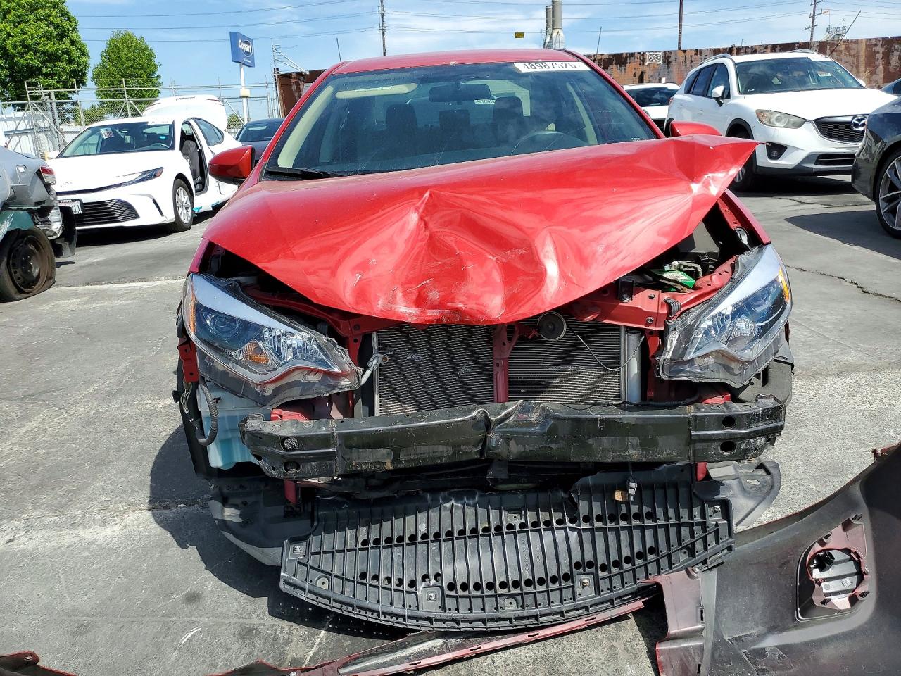 2015 Toyota Corolla Le Red vin: 2T1BURHE7FC351178