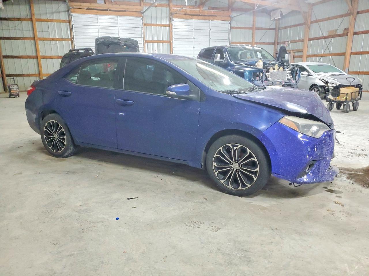 2015 Toyota Corolla L Blue vin: 2T1BURHE7FC352783