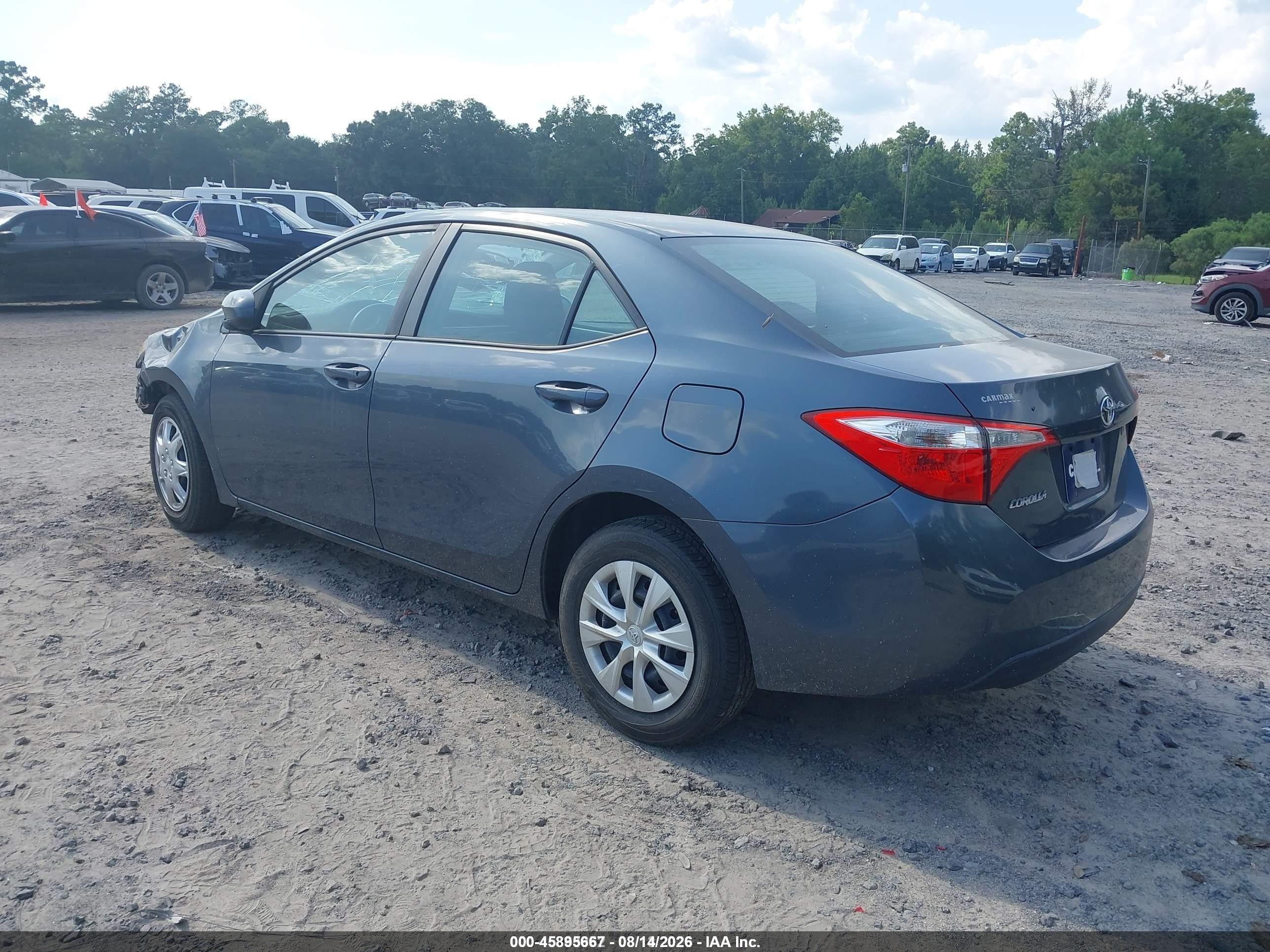 2015 Toyota Corolla L Синий vin: 2T1BURHE7FC356008