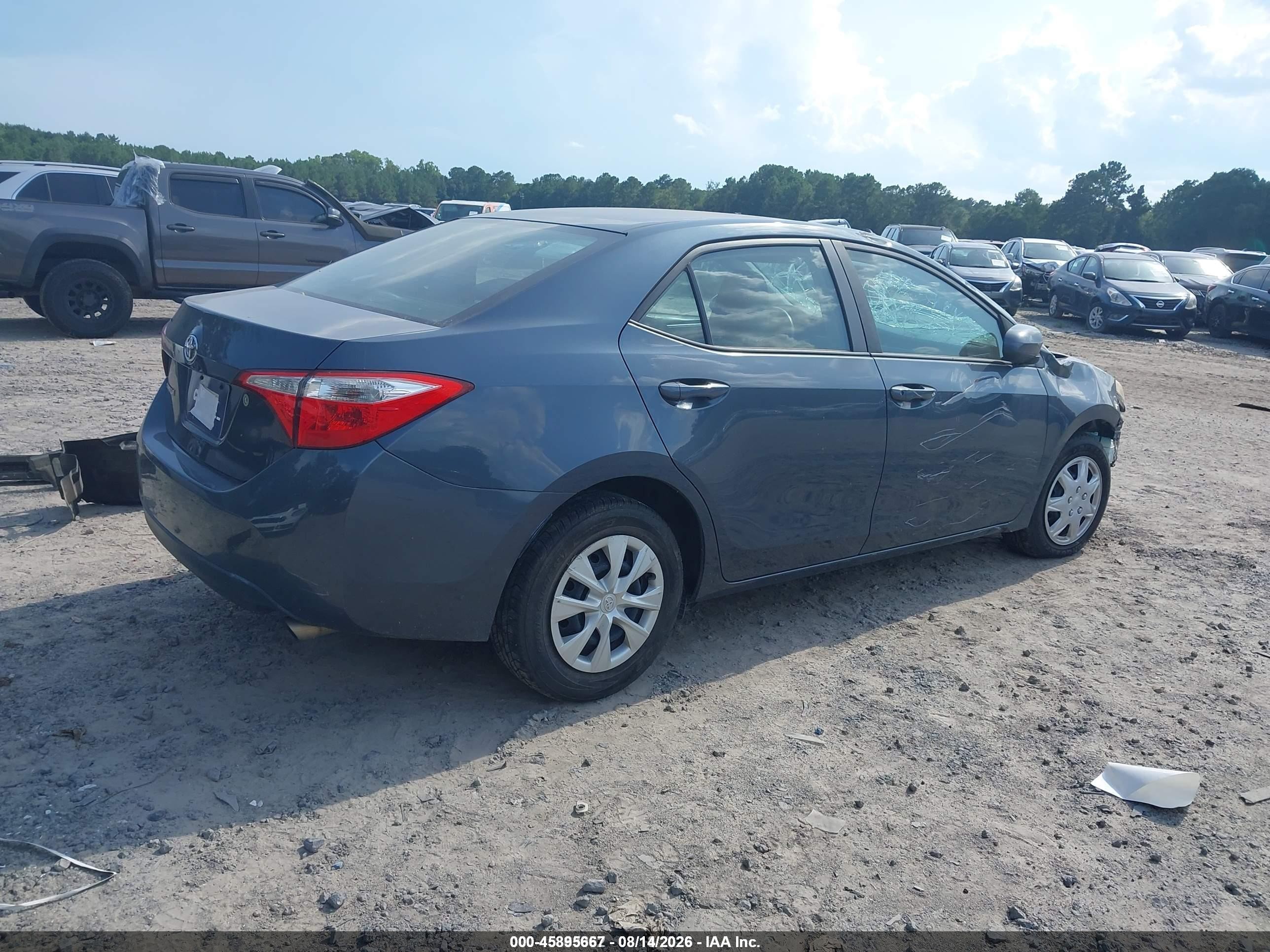 2015 Toyota Corolla L Синий vin: 2T1BURHE7FC356008